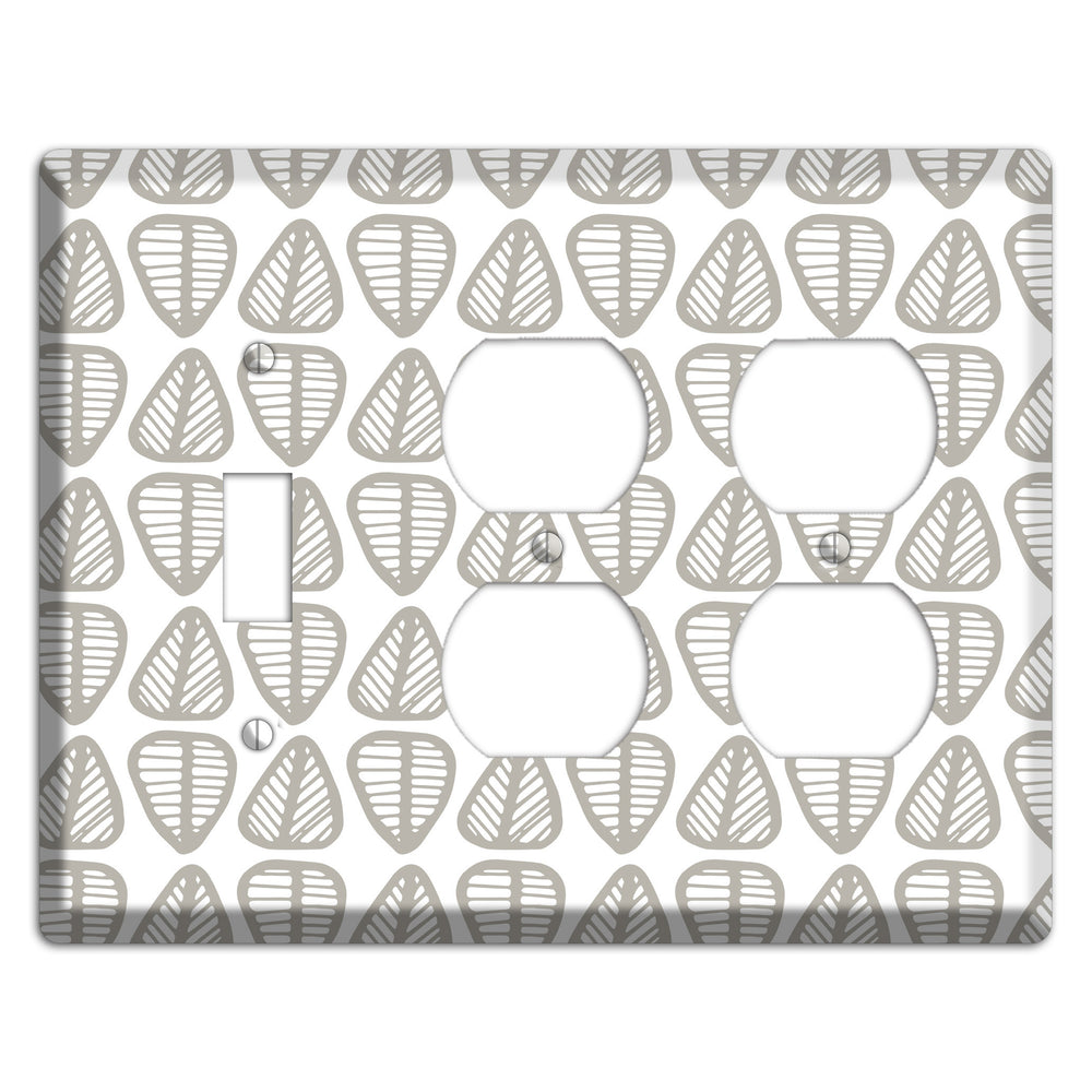 Simple Scandanavian Style B Toggle / 2 Duplex Wallplate