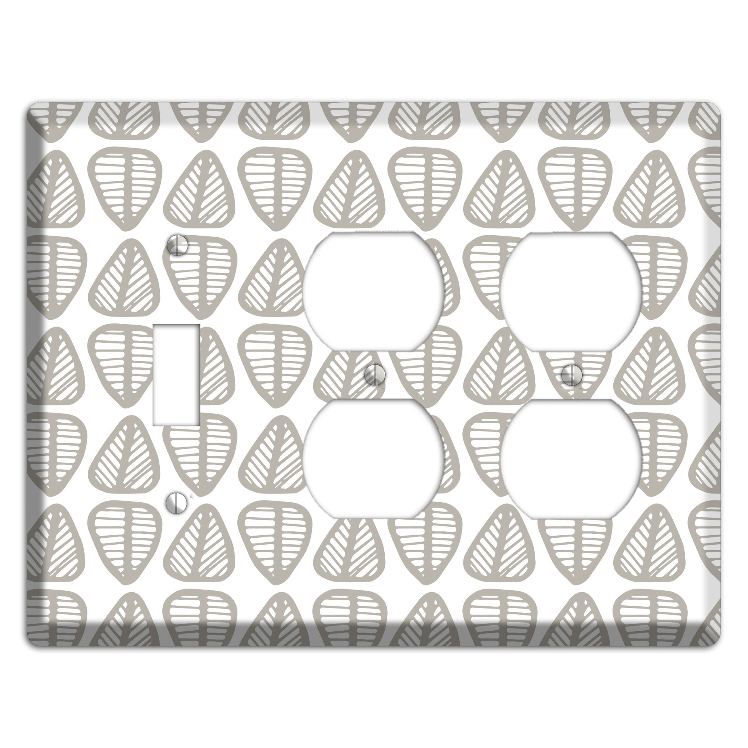 Simple Scandanavian Style B Toggle / 2 Duplex Wallplate