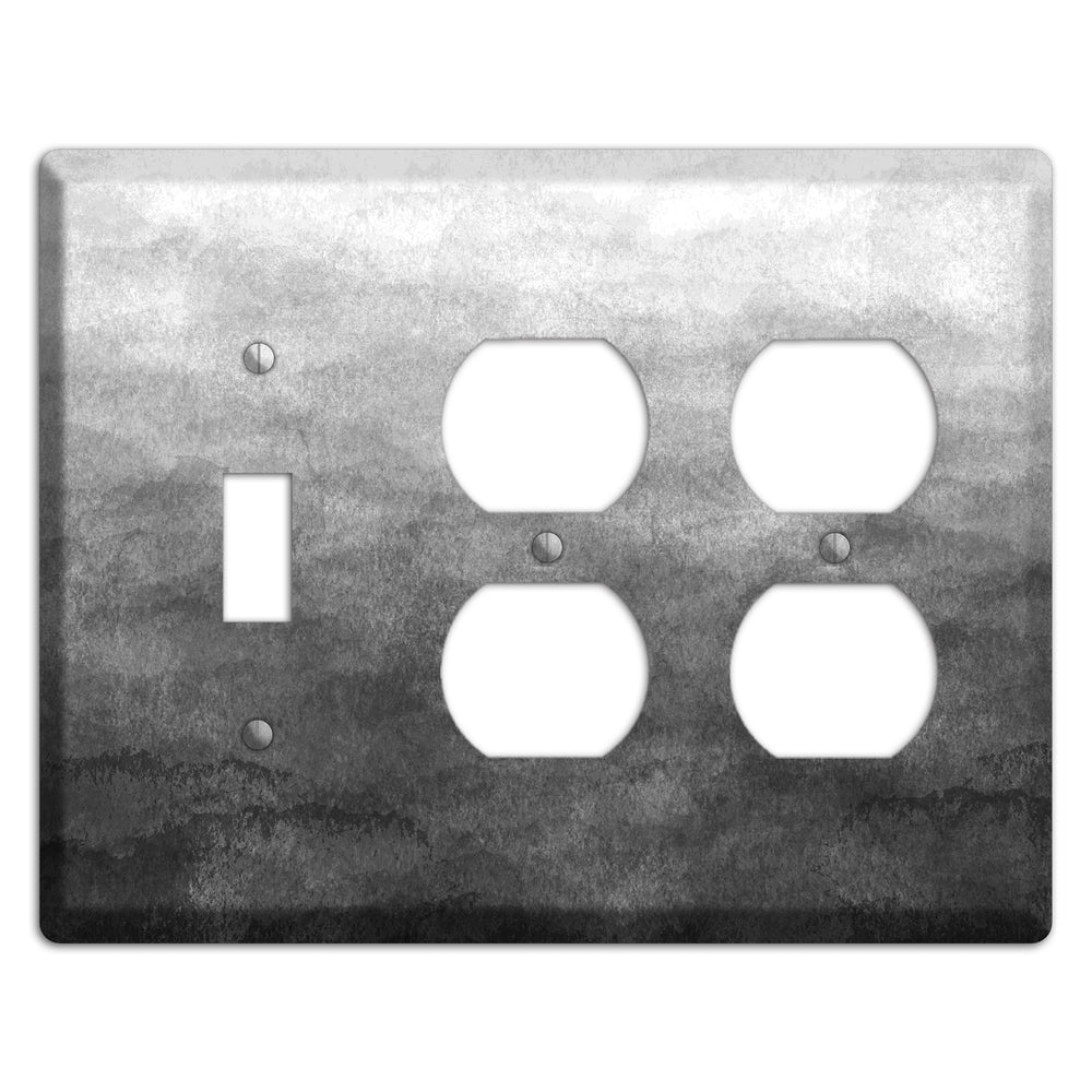 Black Ombre Toggle / 2 Duplex Wallplate