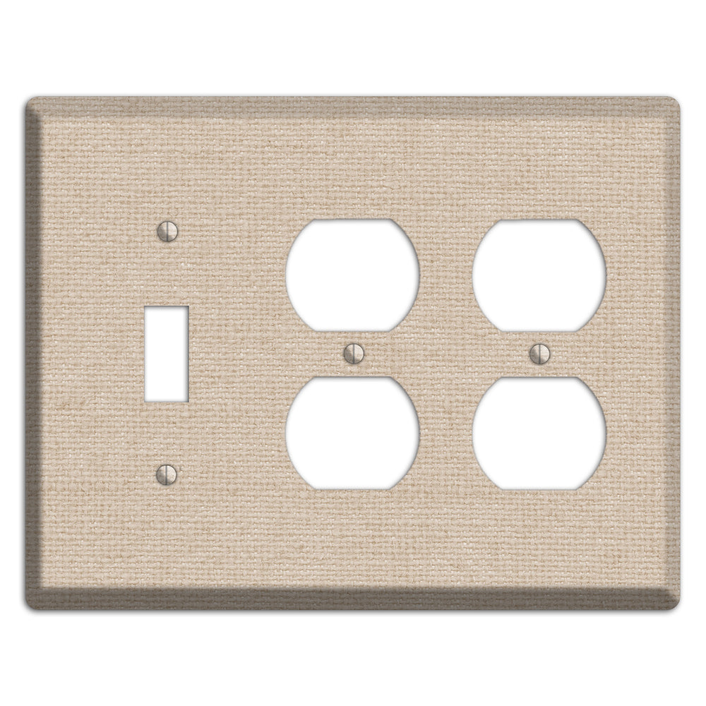 Vanilla Neutral Texture Toggle / 2 Duplex Wallplate