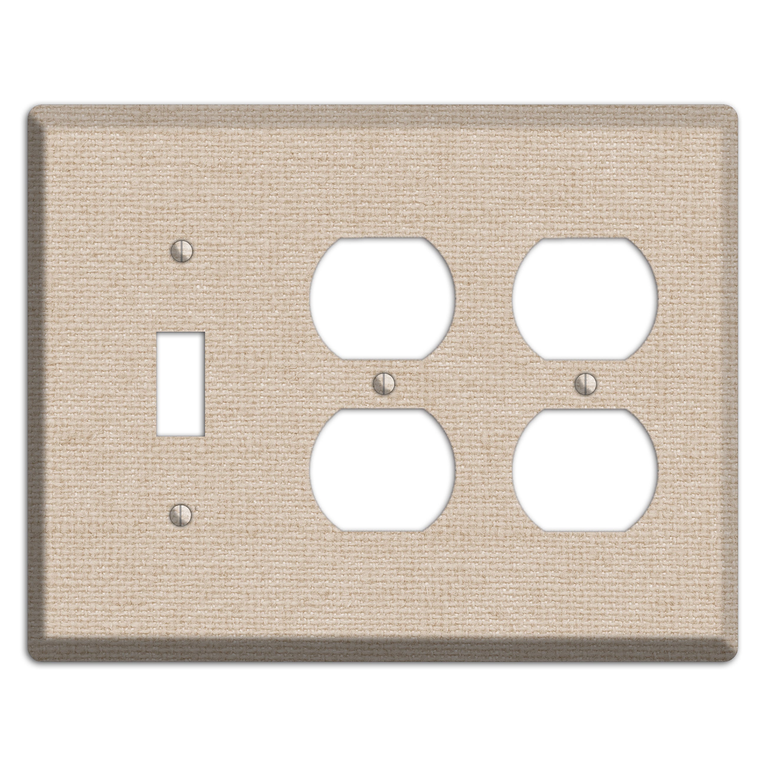 Vanilla Neutral Texture Toggle / 2 Duplex Wallplate