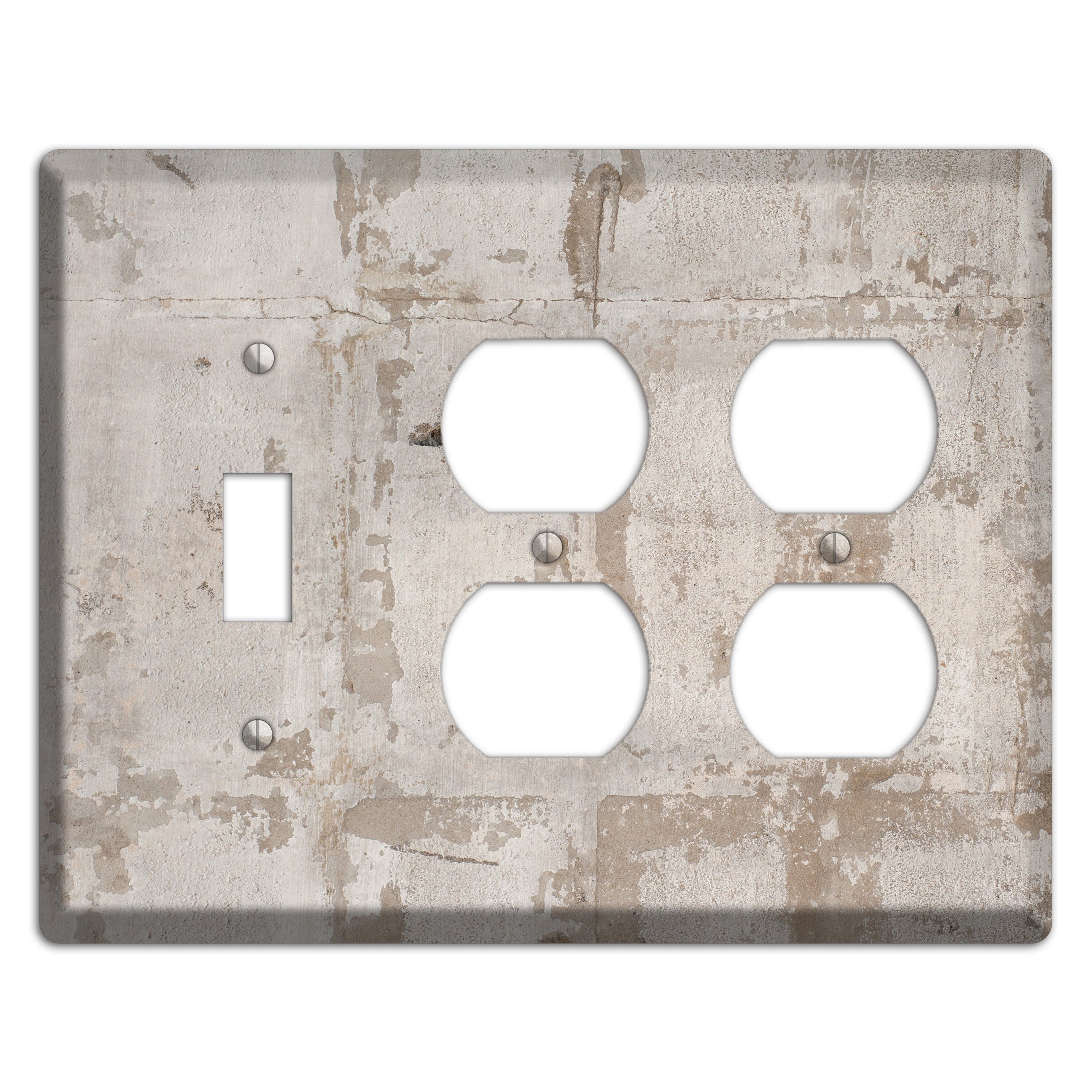 Old Concrete 4 Toggle / 2 Duplex Wallplate