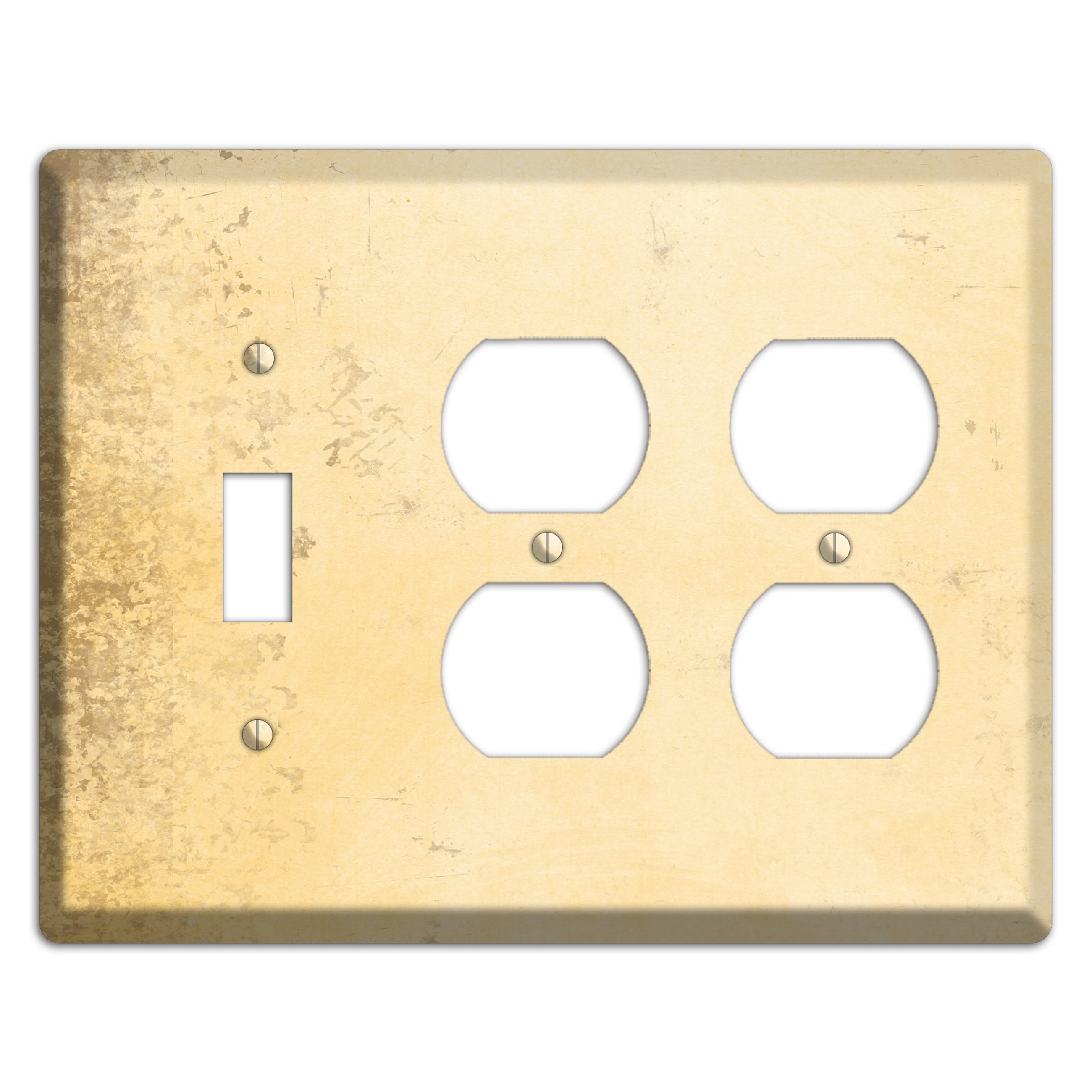 Astra Vintage Grunge Toggle / 2 Duplex Wallplate