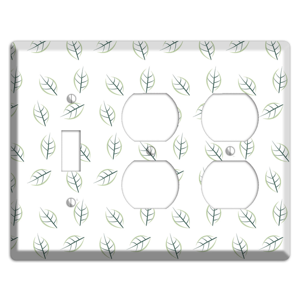 Leaves Style DD Toggle / 2 Duplex Wallplate