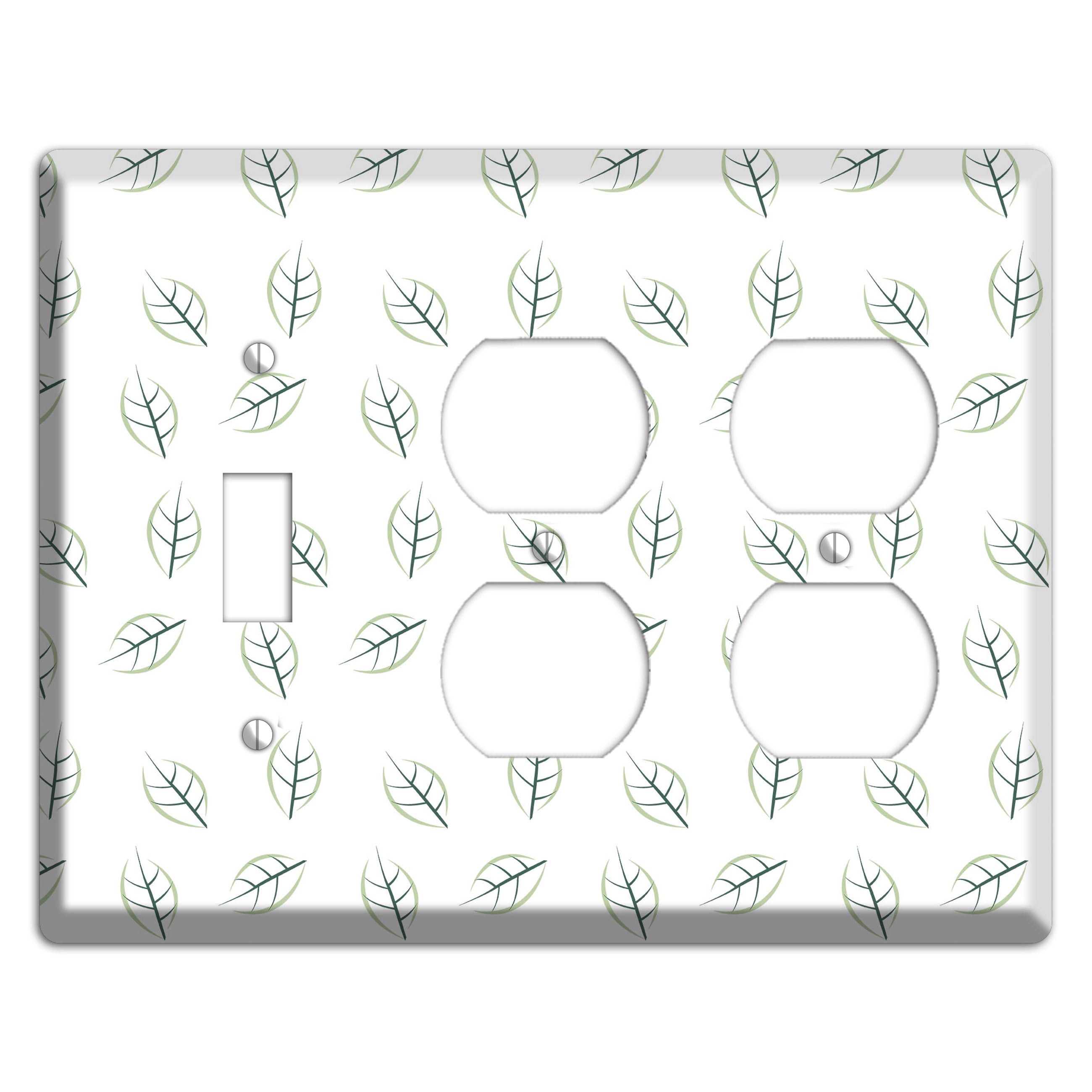 Leaves Style DD Toggle / 2 Duplex Wallplate