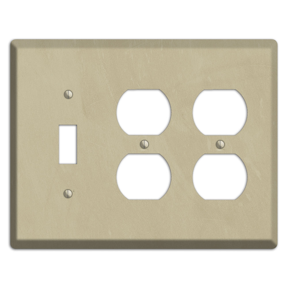 Chalk Beige Toggle / 2 Duplex Wallplate