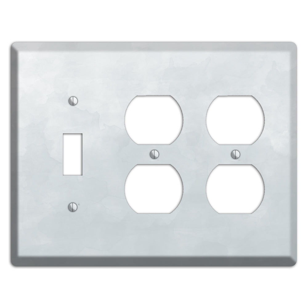 Gray Ombre Toggle / 2 Duplex Wallplate