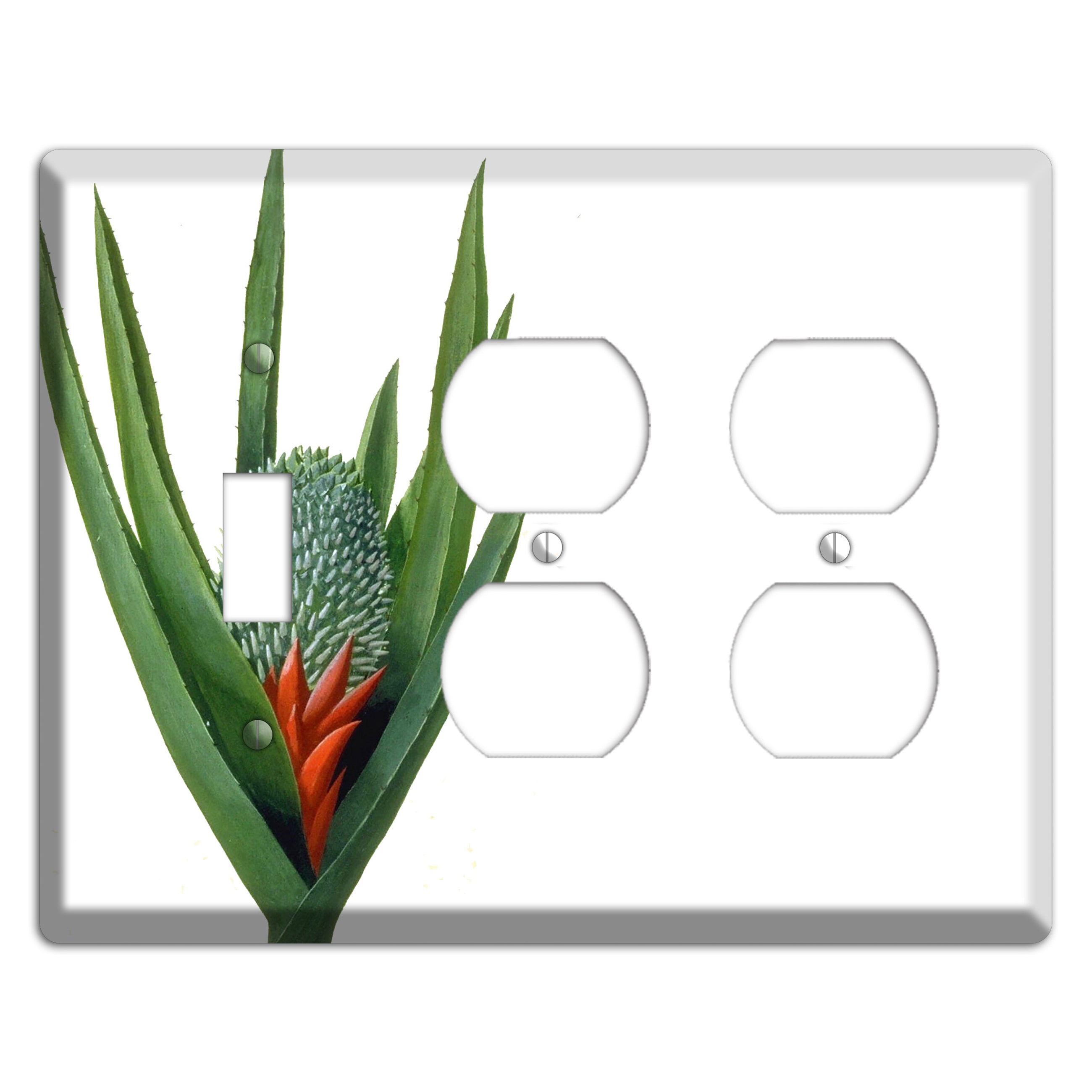 Bromiliad Toggle / 2 Duplex Wallplate