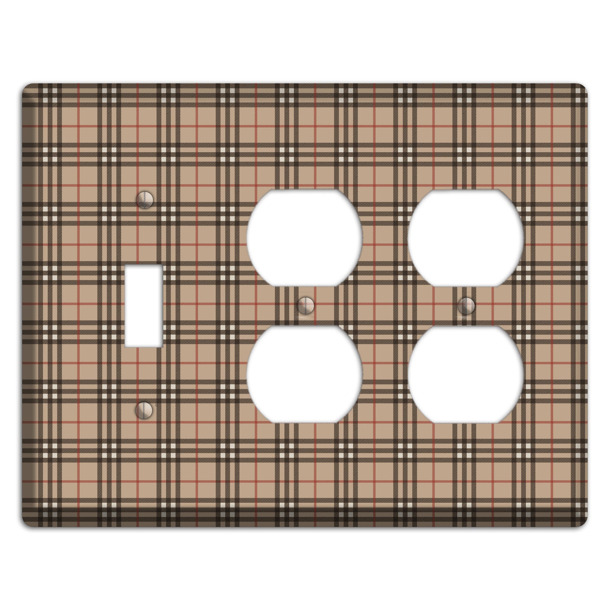 London Plaid Toggle / 2 Duplex Wallplate