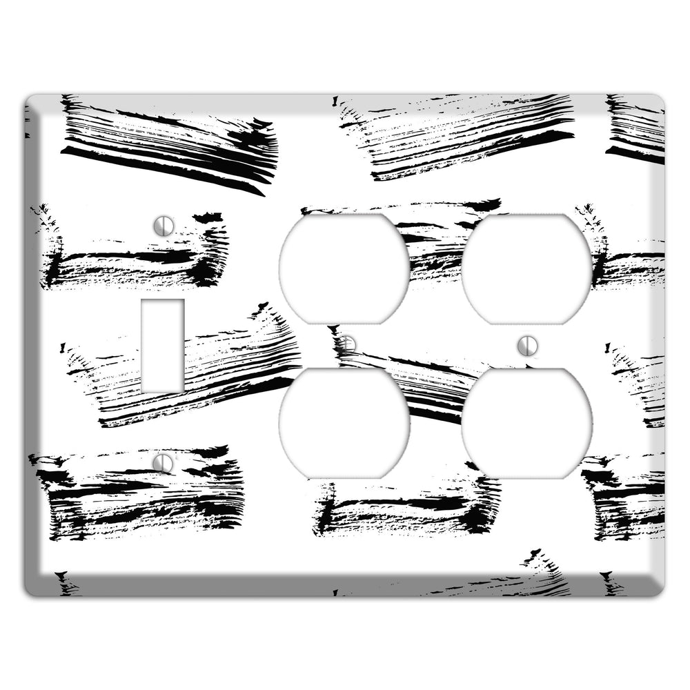 Ink Brushstrokes 1 Toggle / 2 Duplex Wallplate