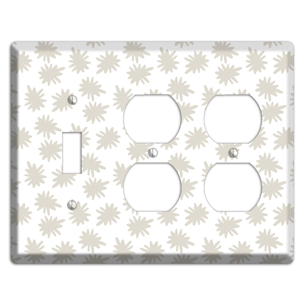 Simple Scandanavian Style CC Toggle / 2 Duplex Wallplate