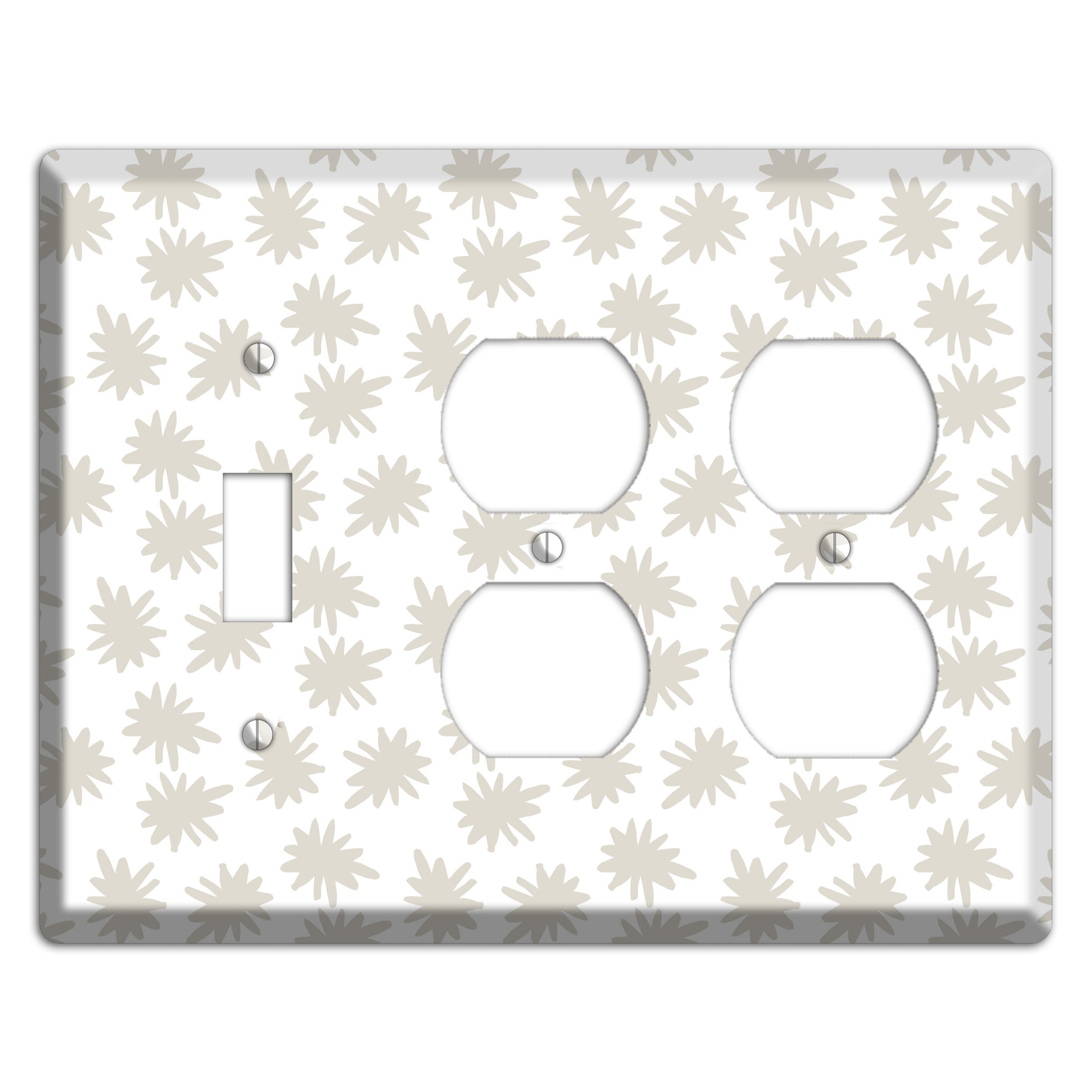 Simple Scandanavian Style CC Toggle / 2 Duplex Wallplate