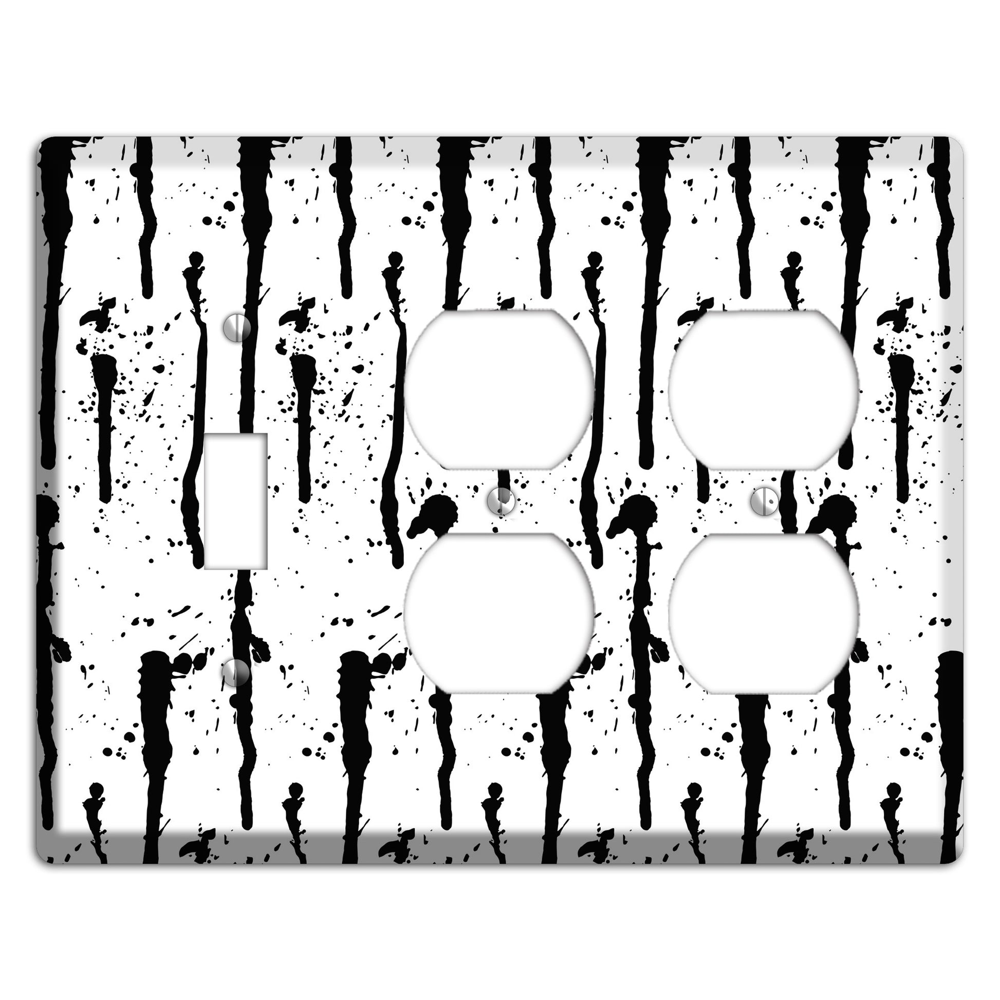 Ink Drips 9 Toggle / 2 Duplex Wallplate
