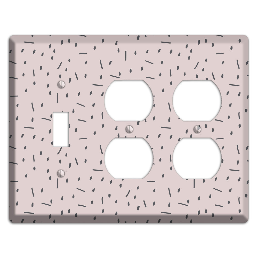 Abstract 18 Toggle / 2 Duplex Wallplate