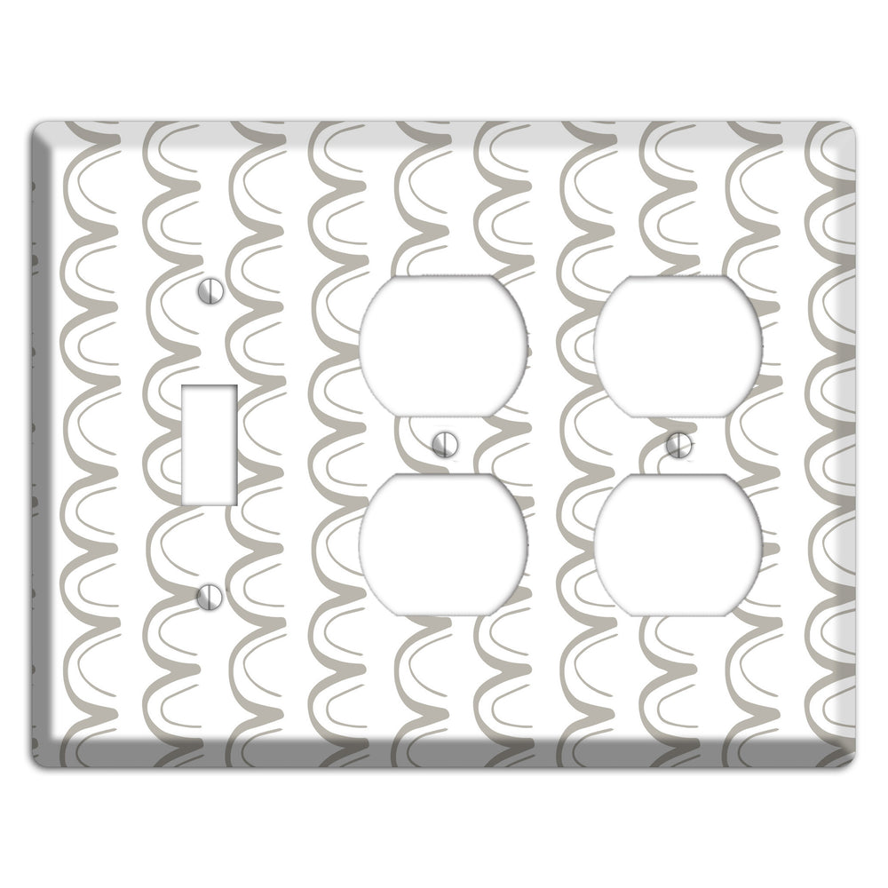 Simple Scandanavian Style T Toggle / 2 Duplex Wallplate