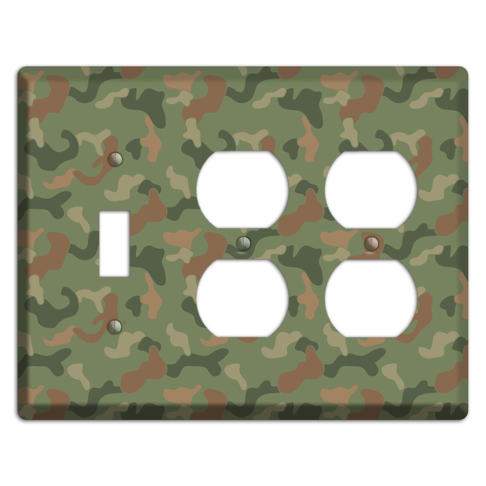 Jungle Green Camo Toggle / 2 Duplex Wallplate