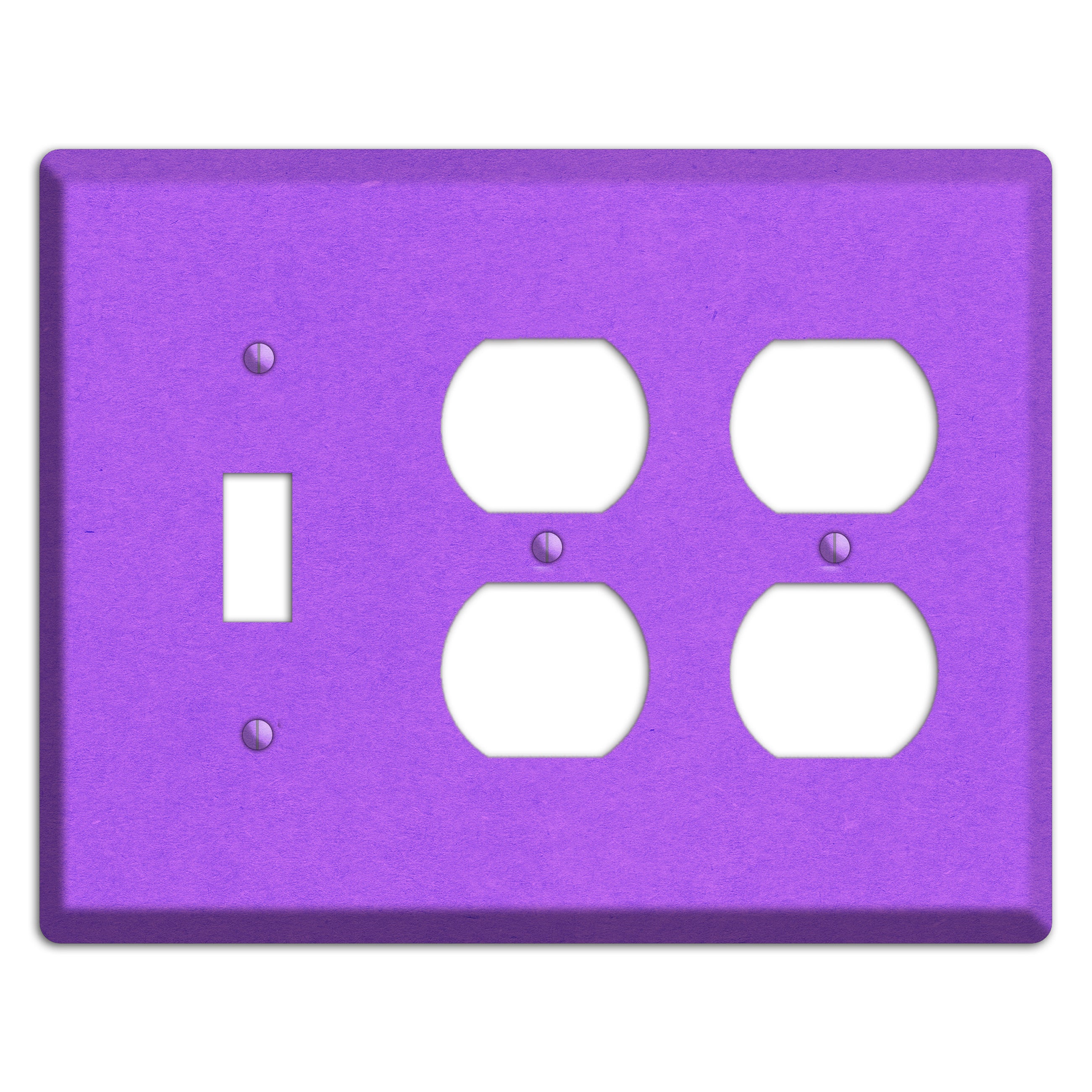 Dark Orchid Kraft Toggle / 2 Duplex Wallplate