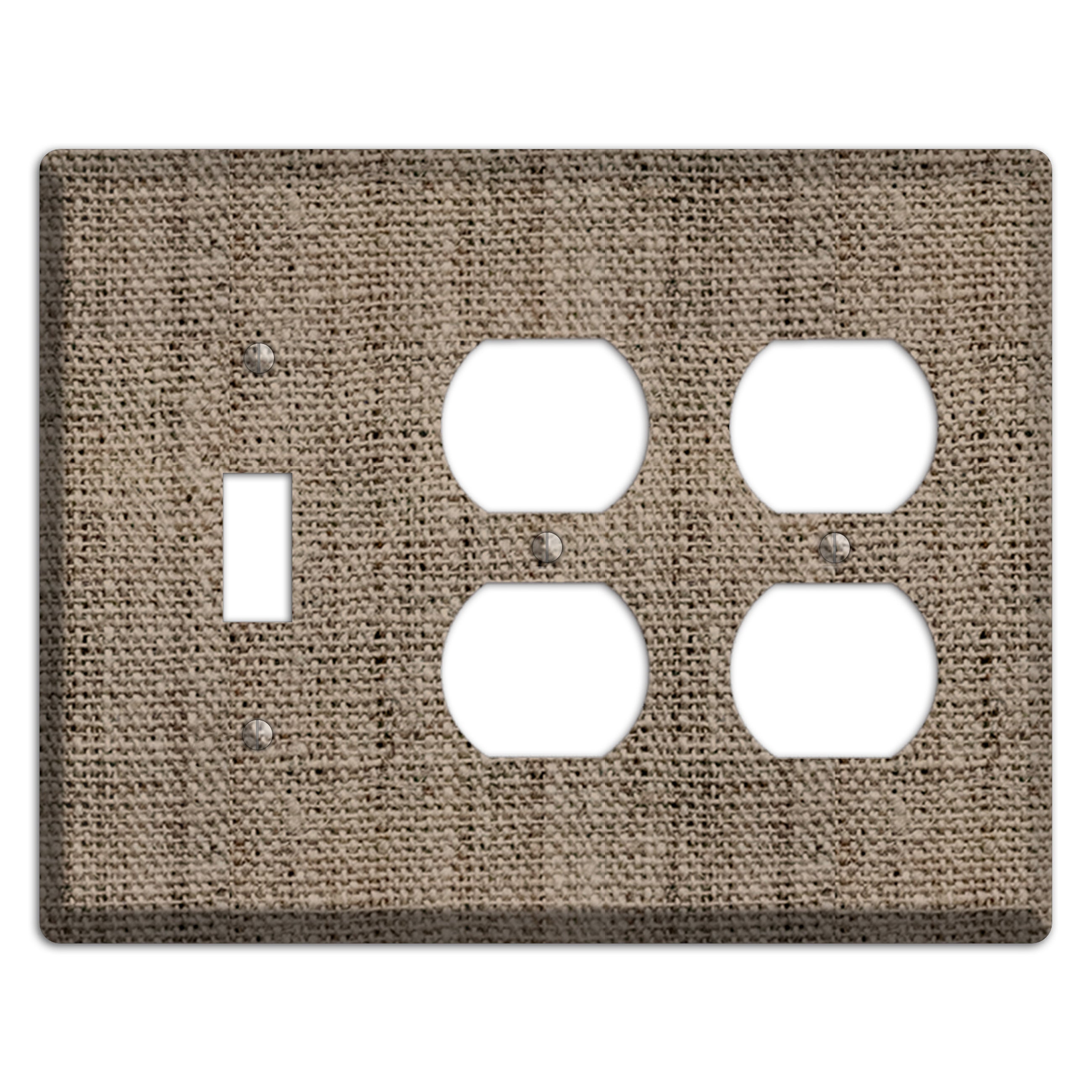 Sand Dune Burlap Toggle / 2 Duplex Wallplate