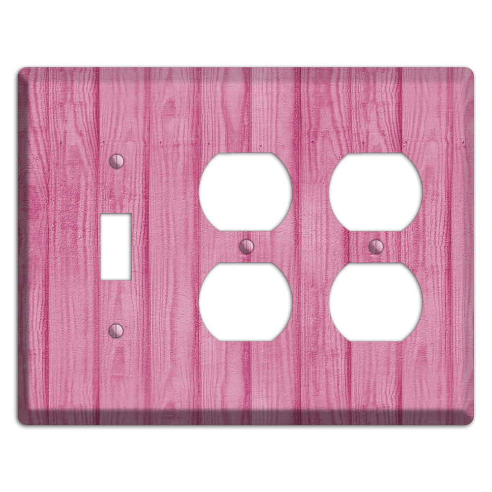 Can Can Pink Texture Toggle / 2 Duplex Wallplate