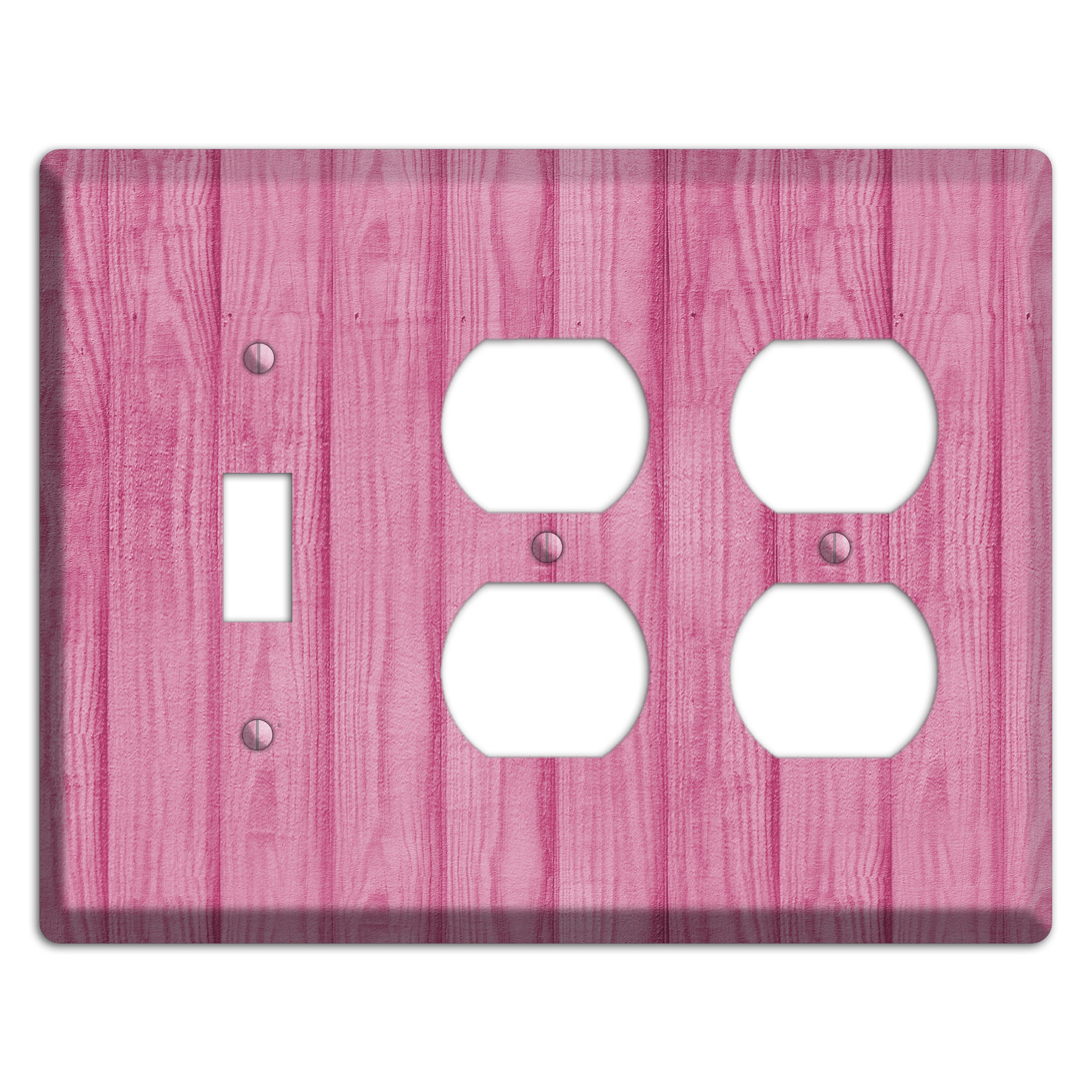 Can Can Pink Texture Toggle / 2 Duplex Wallplate