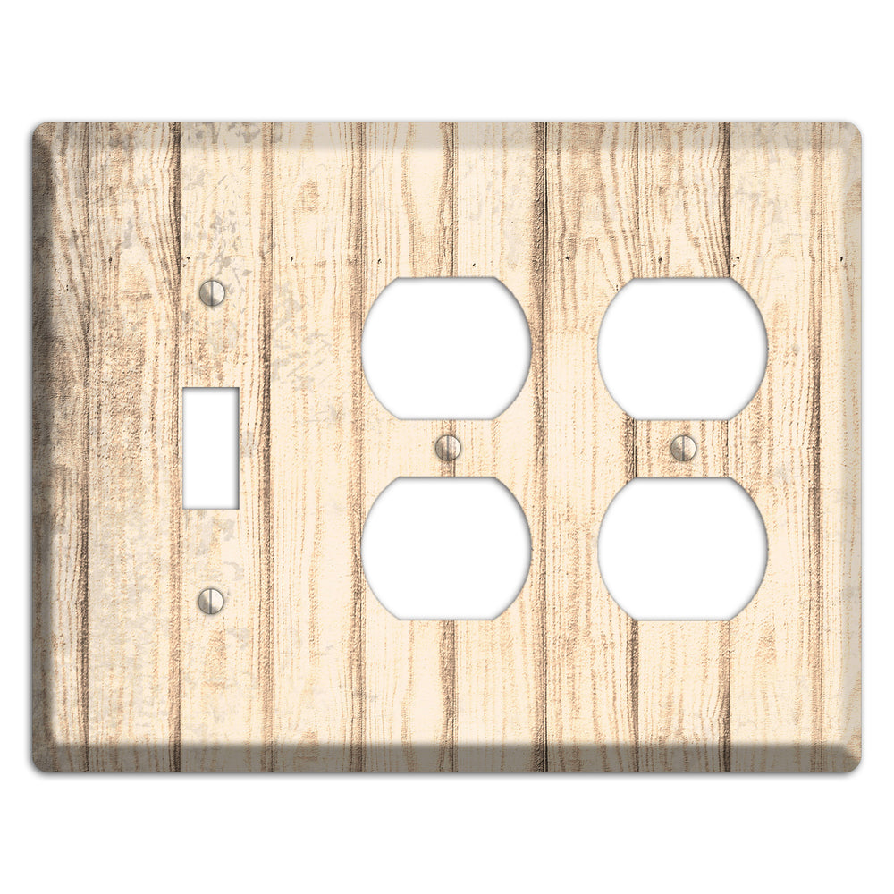 Sidecar Weathered Wood Toggle / 2 Duplex Wallplate