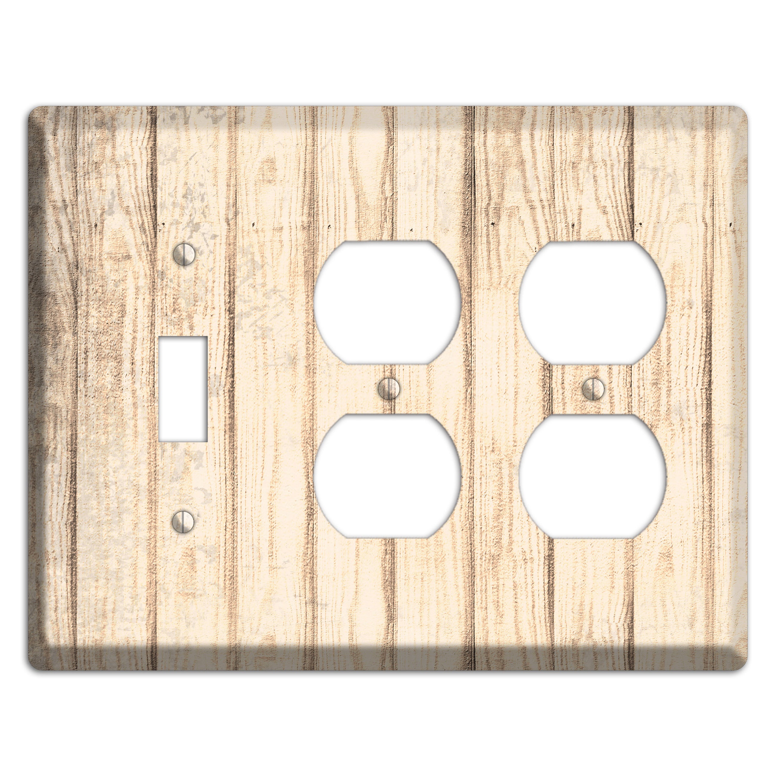 Sidecar Weathered Wood Toggle / 2 Duplex Wallplate