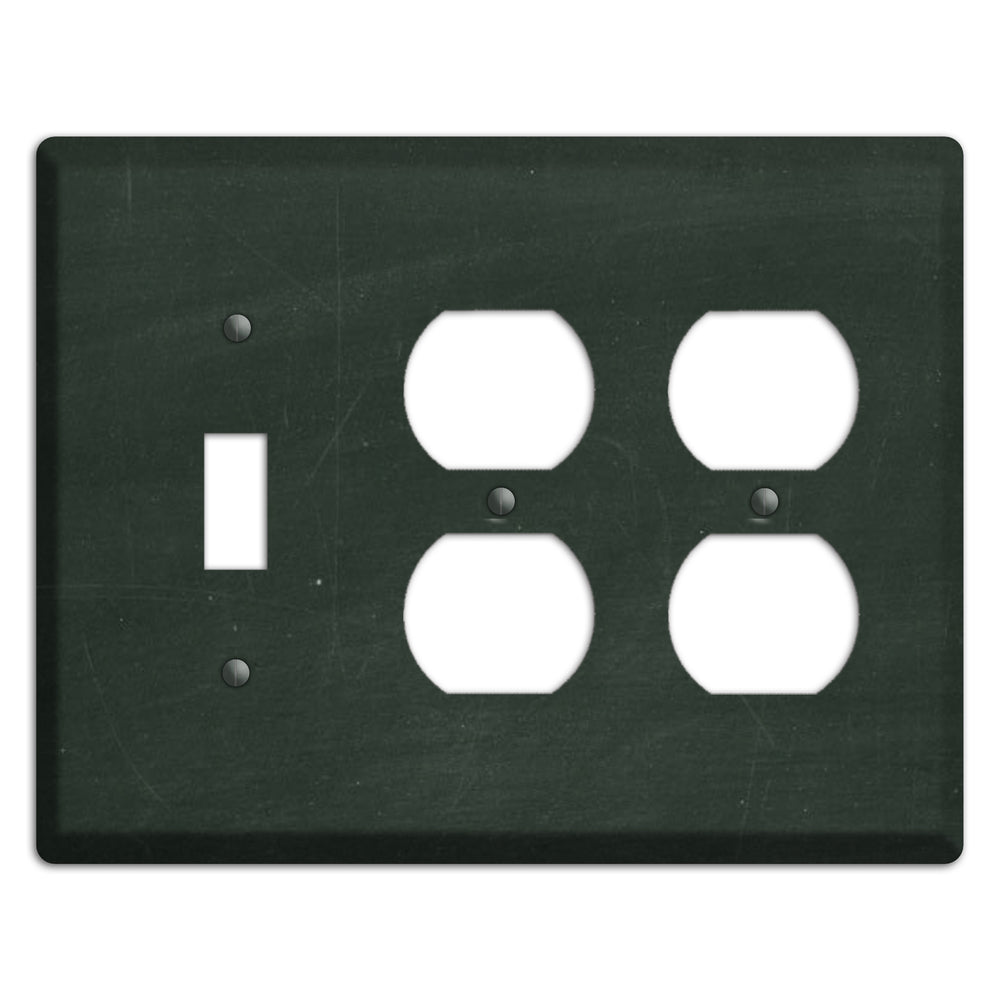 Chalk Black Toggle / 2 Duplex Wallplate