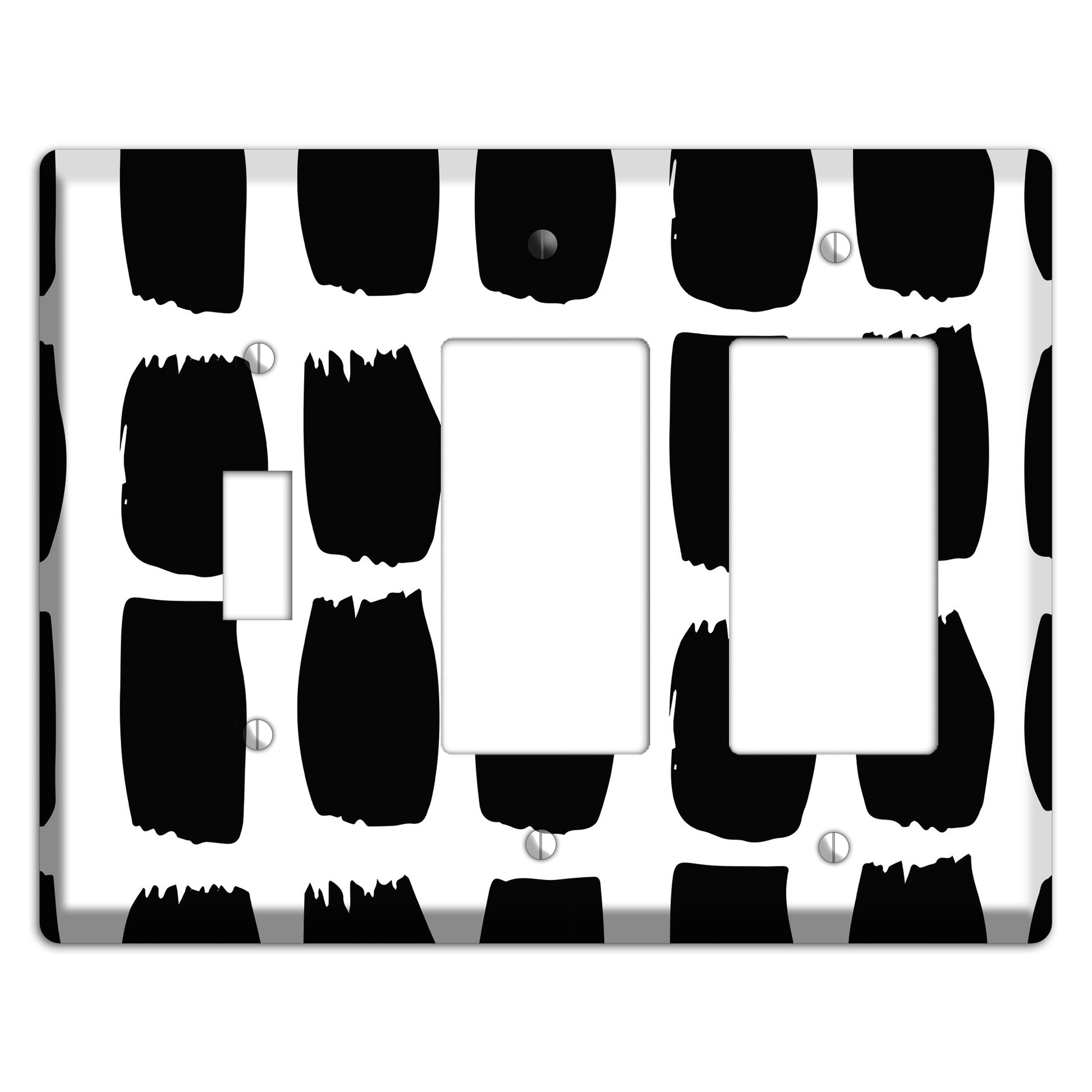 Ink Brushstrokes 7 Toggle / 2 Rocker Wallplate