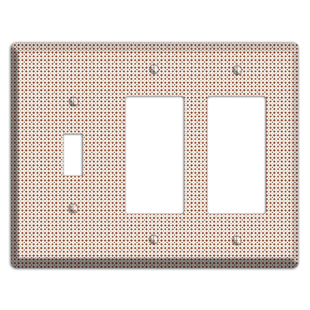 Beige Weave Toggle / 2 Rocker Wallplate
