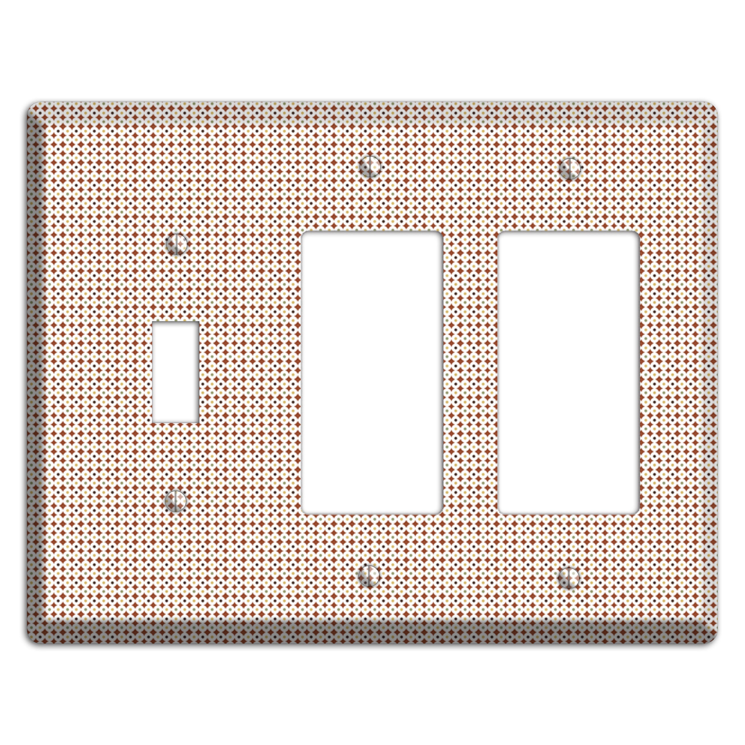 Beige Weave Toggle / 2 Rocker Wallplate