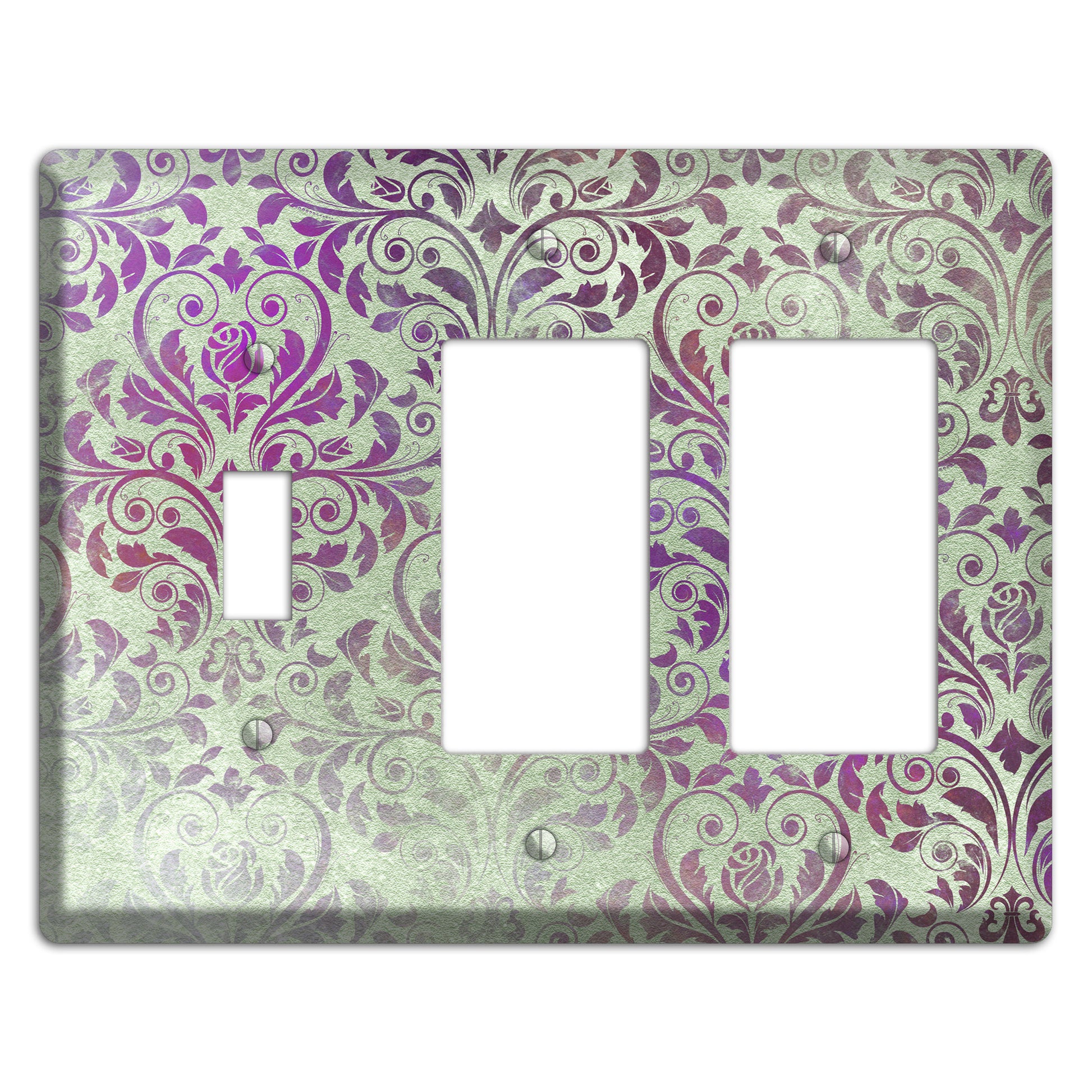 Venus Whimsical Damask Toggle / 2 Rocker Wallplate