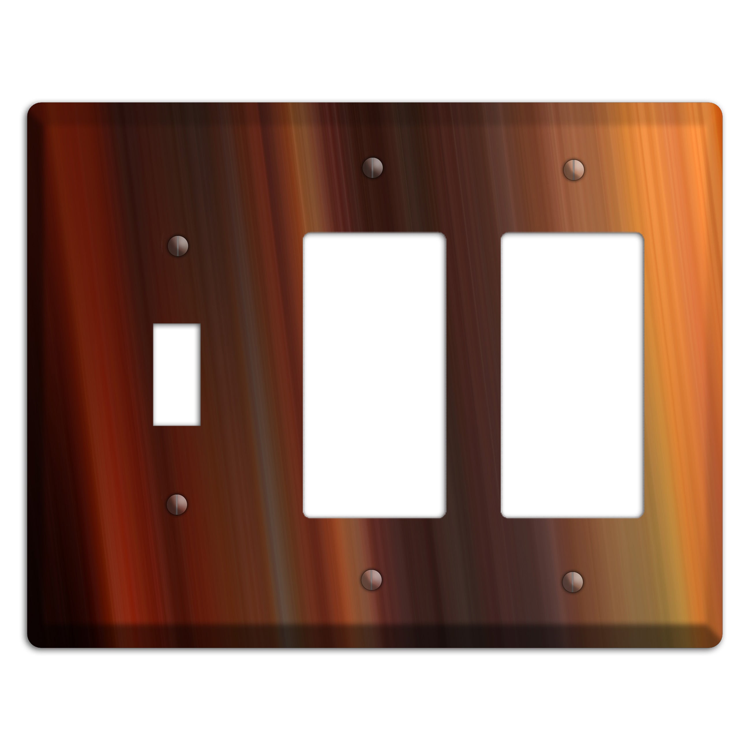 Maroon Ray of Light Toggle / 2 Rocker Wallplate