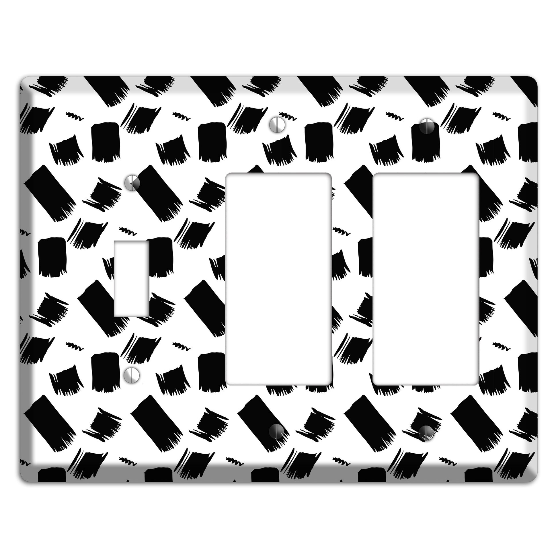 Ink Brushstrokes 8 Toggle / 2 Rocker Wallplate