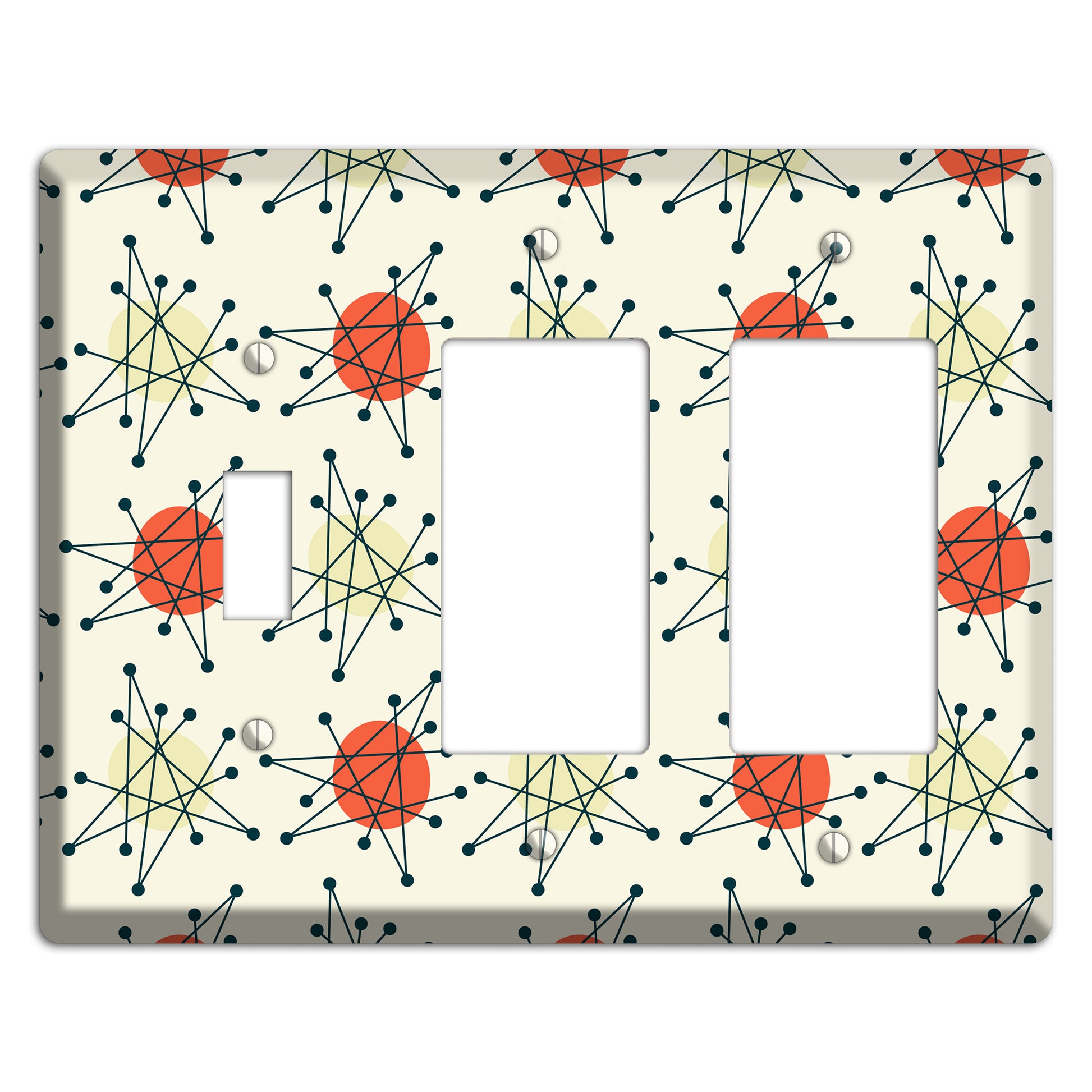 Atomic Star Burst Toggle / 2 Rocker Wallplate