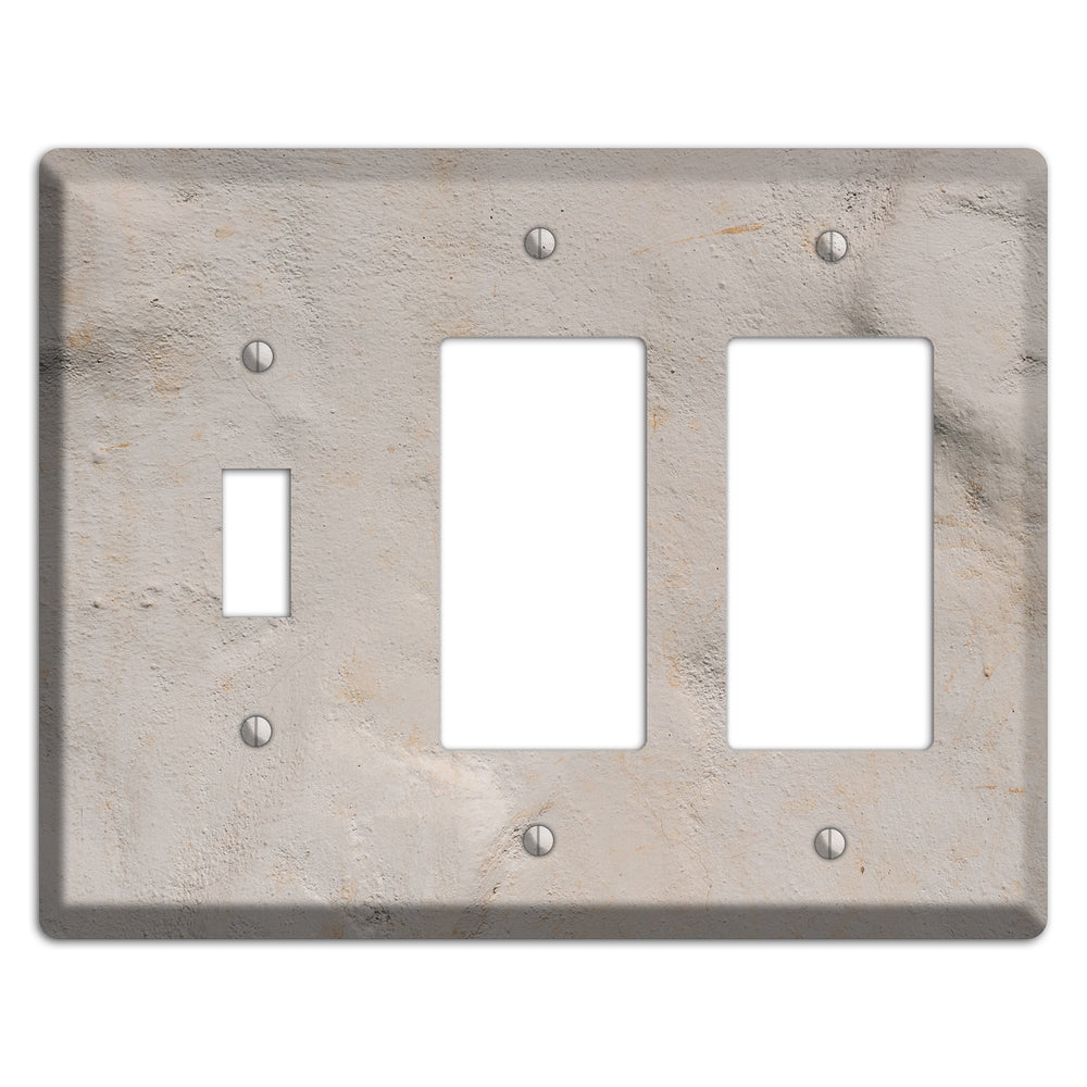 Trowled Concrete Toggle / 2 Rocker Wallplate