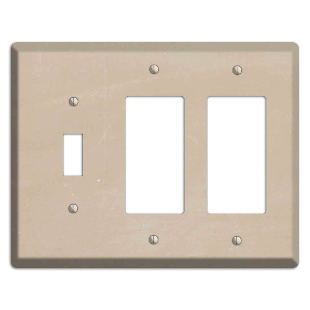 Chalk Tan Toggle / 2 Rocker Wallplate