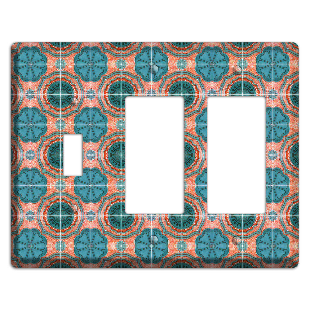 Tavira Tiles 3 Toggle / 2 Rocker Wallplate