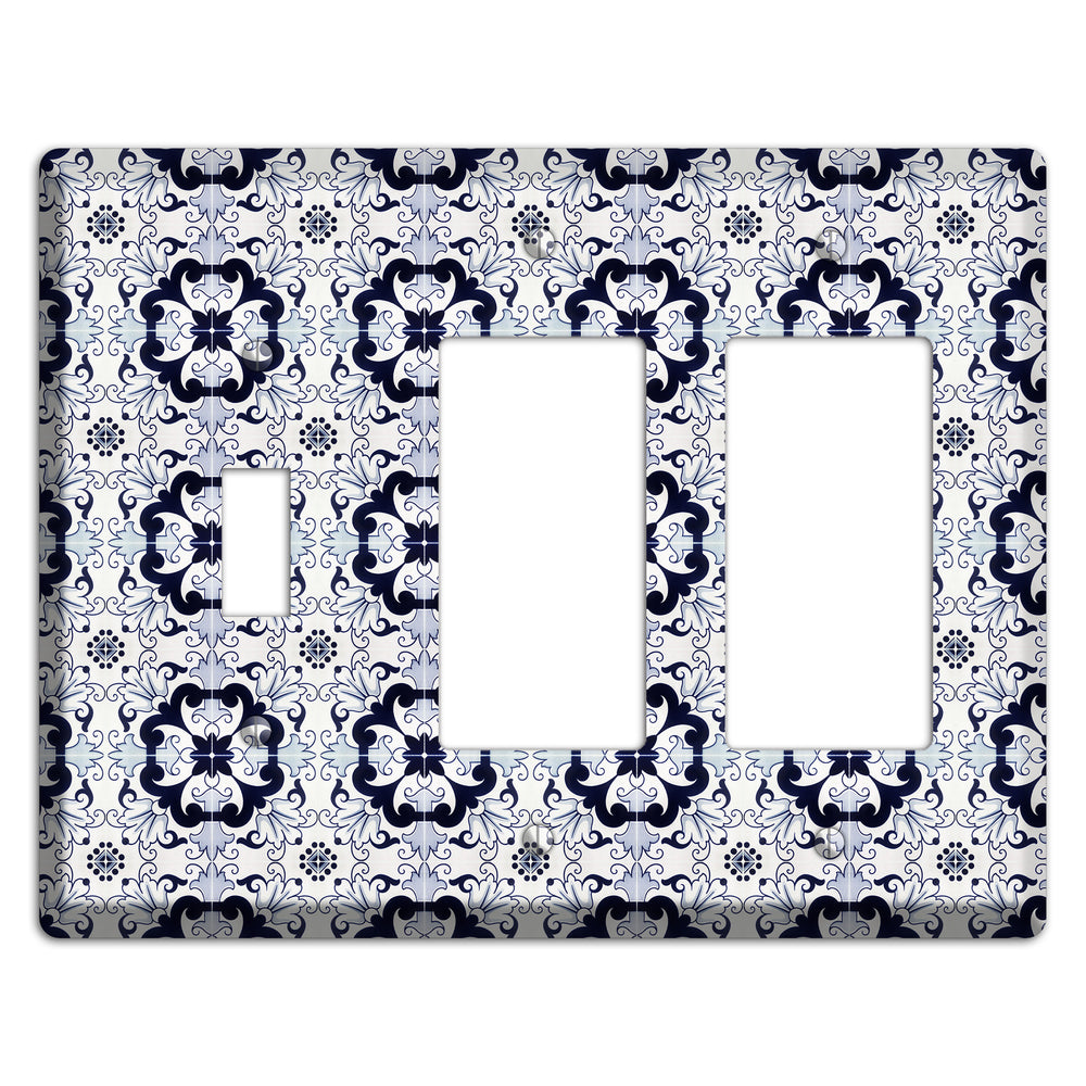 Tavira Tiles 7 Toggle / 2 Rocker Wallplate