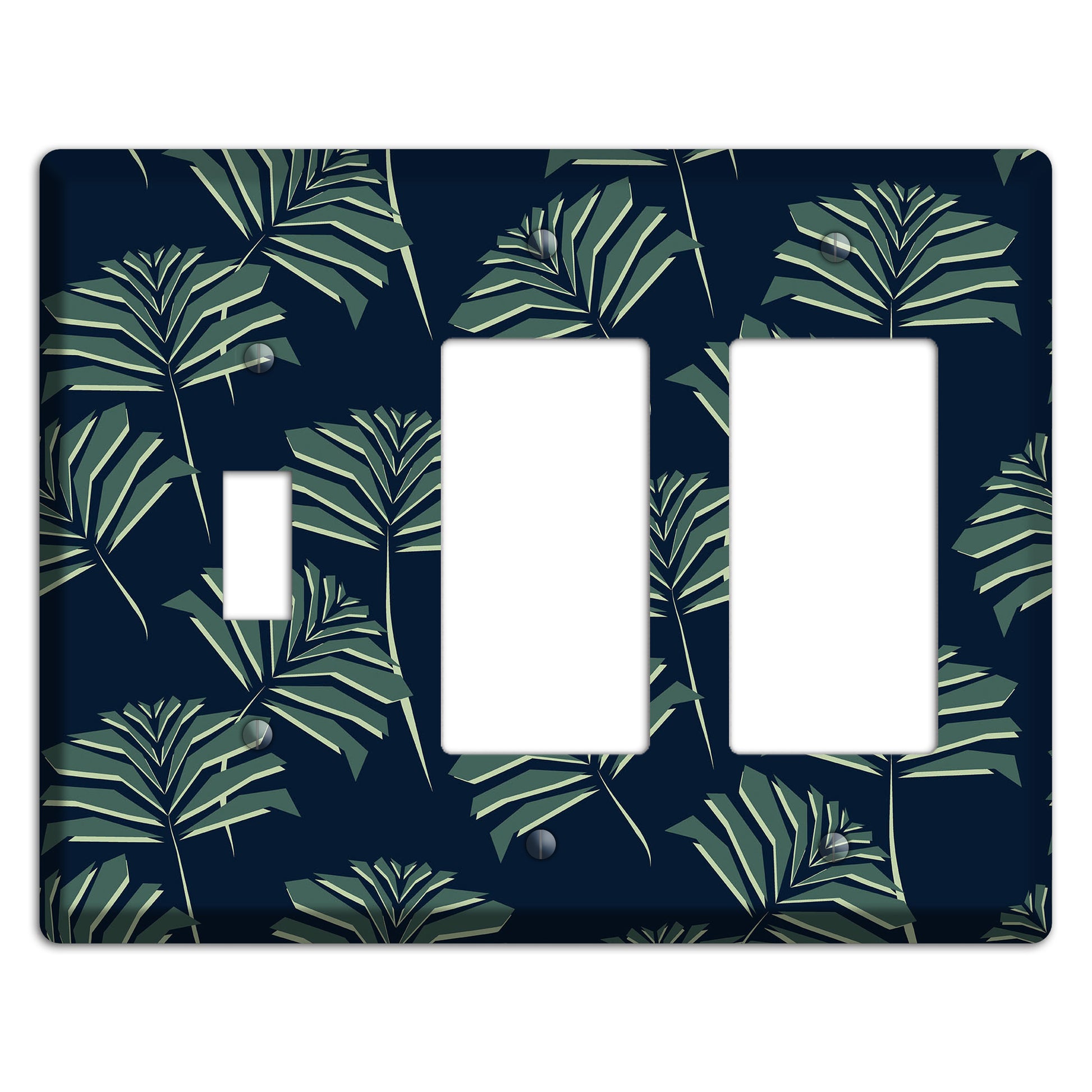 Leaves Style C Toggle / 2 Rocker Wallplate