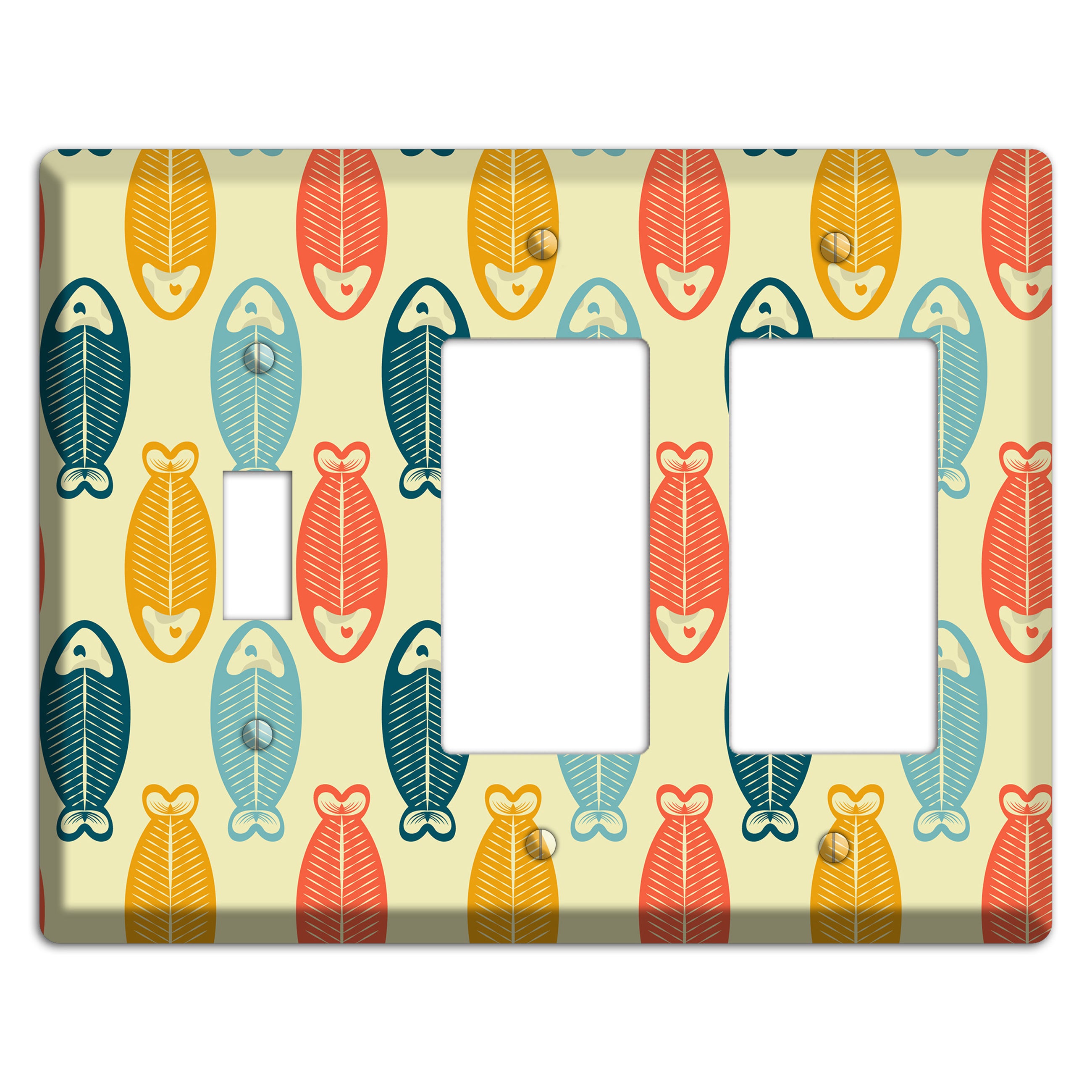 Fish Toggle / 2 Rocker Wallplate