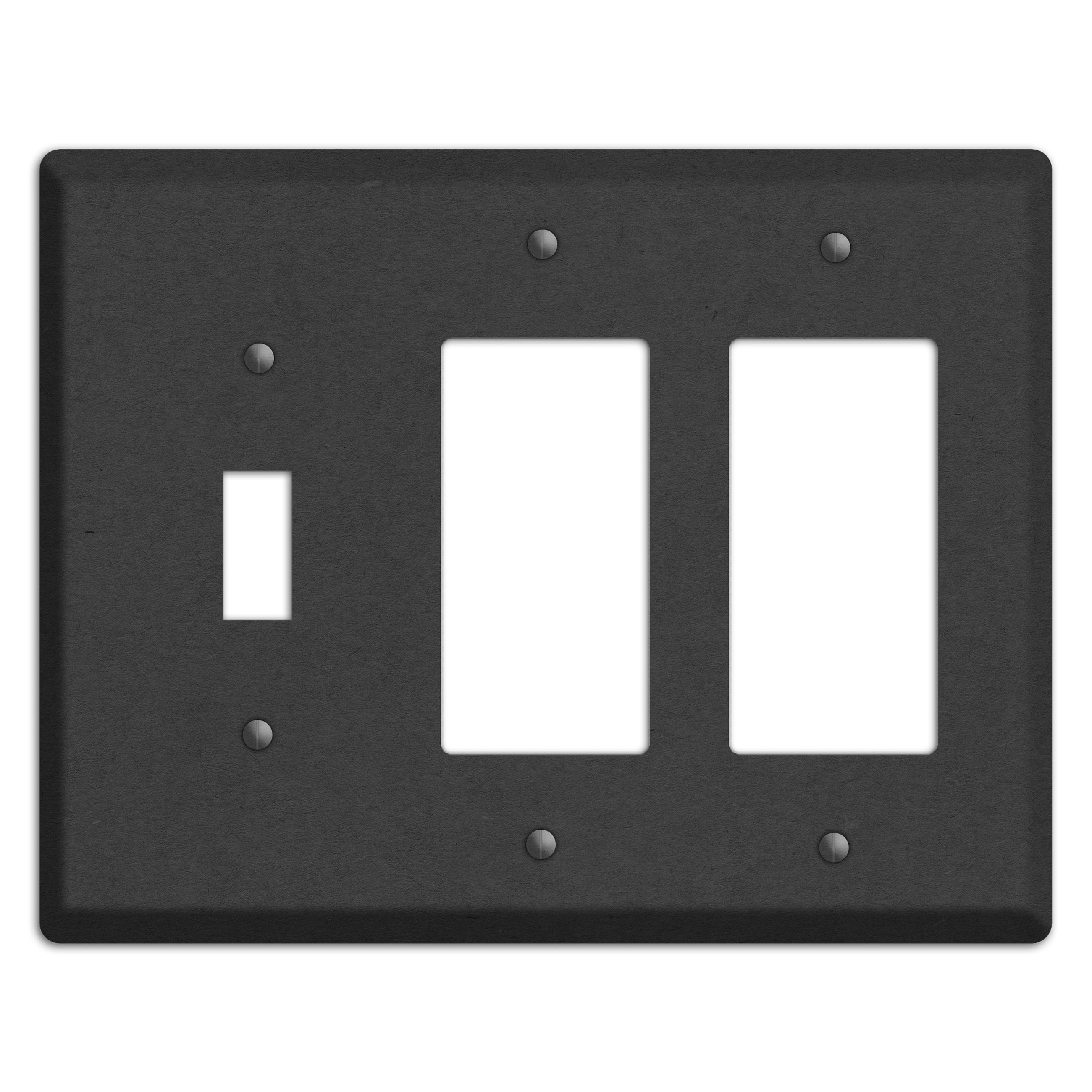 Charcoal Kraft Toggle / 2 Rocker Wallplate