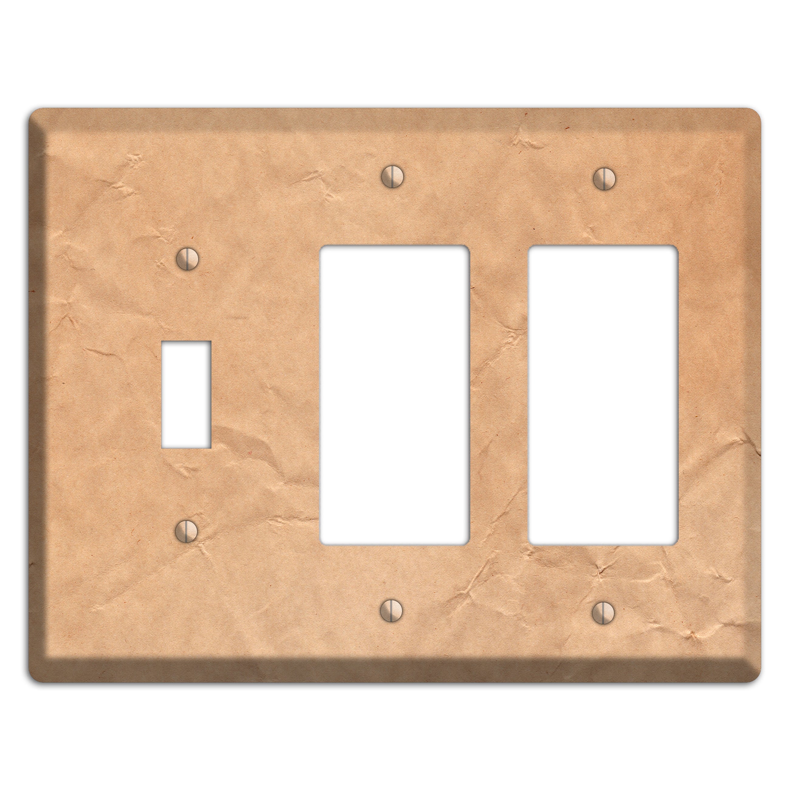Aged Paper 6 Toggle / 2 Rocker Wallplate