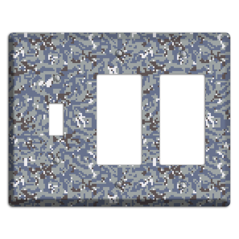 NWU Grey Dom Camo Toggle / 2 Rocker Wallplate