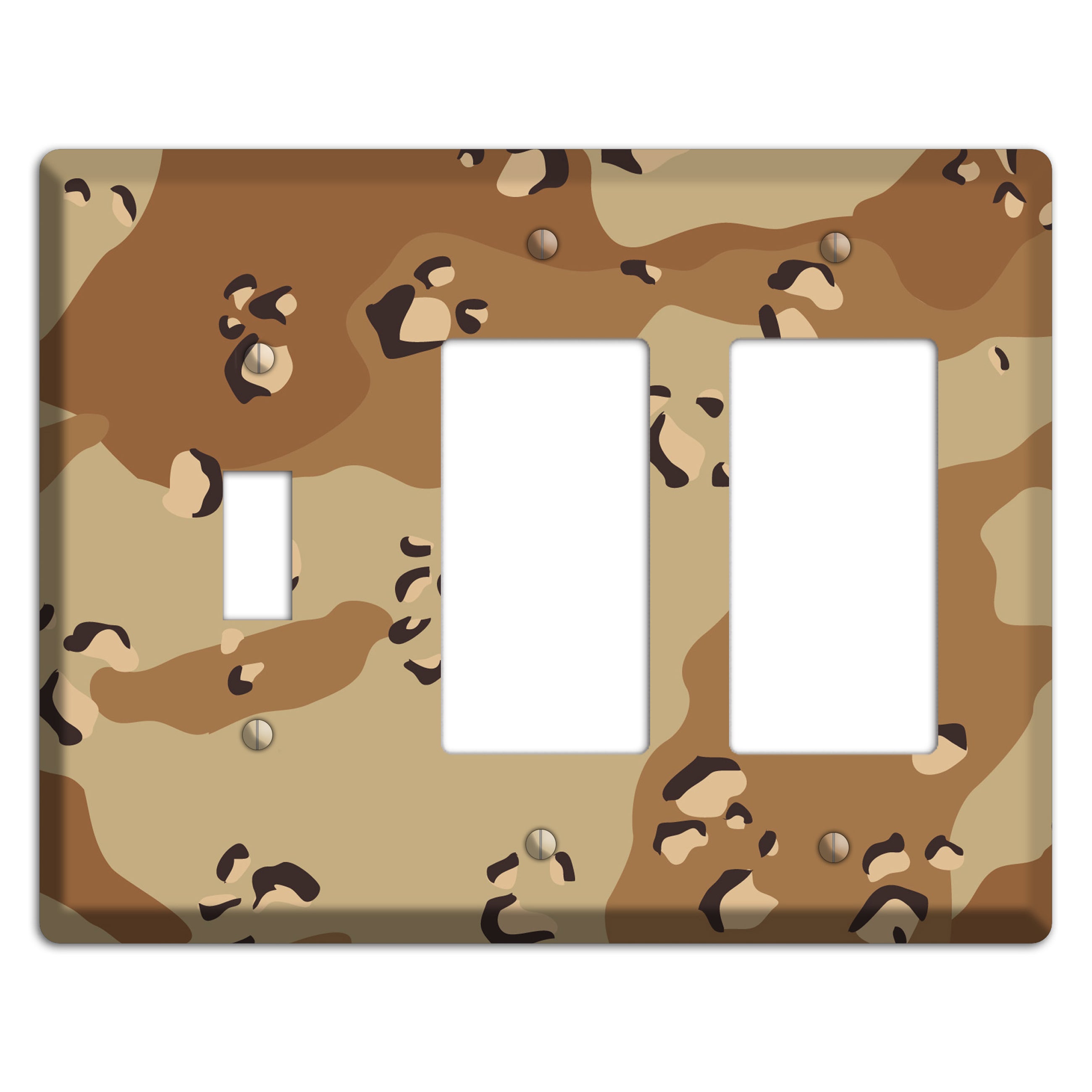 Desert Camo Toggle / 2 Rocker Wallplate