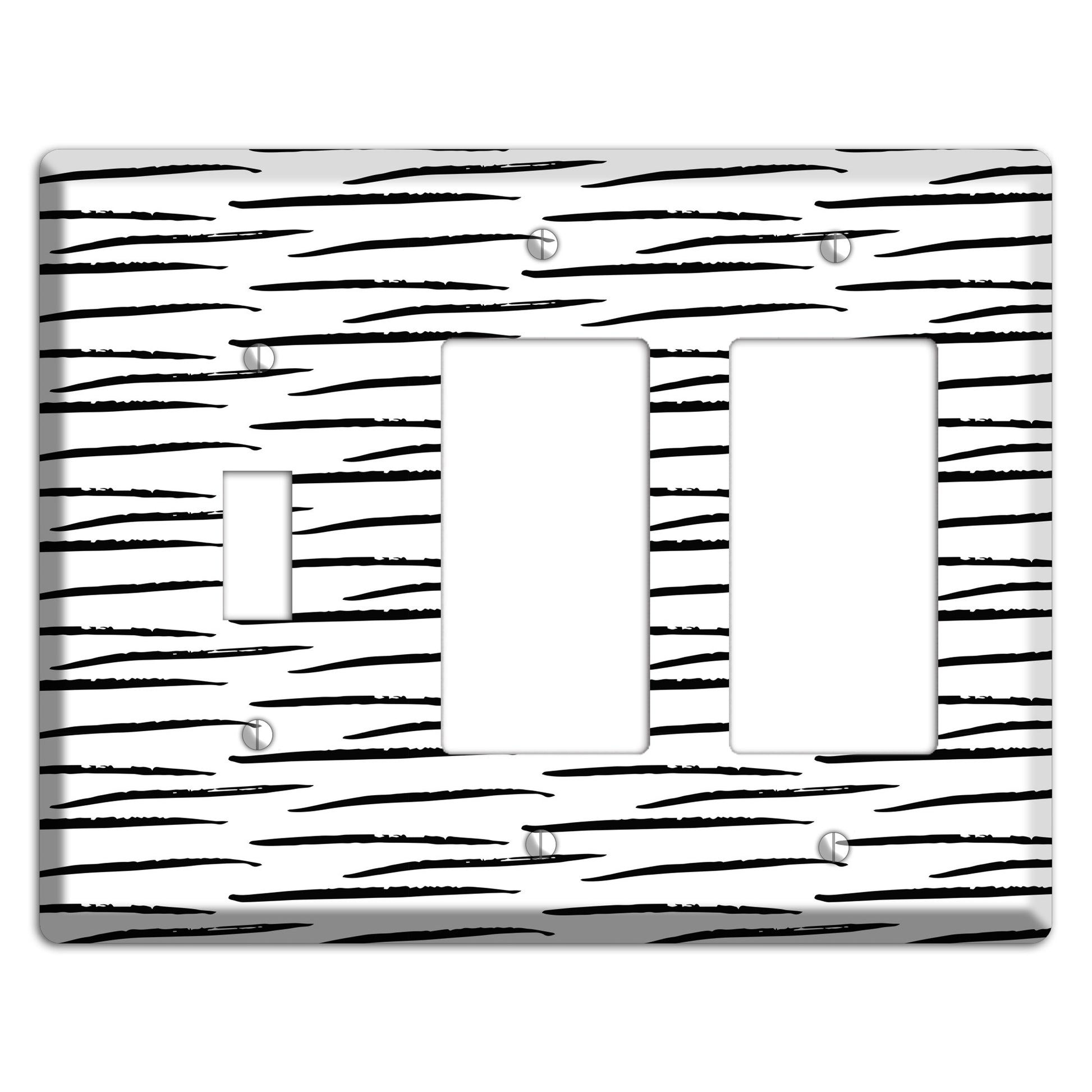 Ink Brushstrokes 9 Toggle / 2 Rocker Wallplate