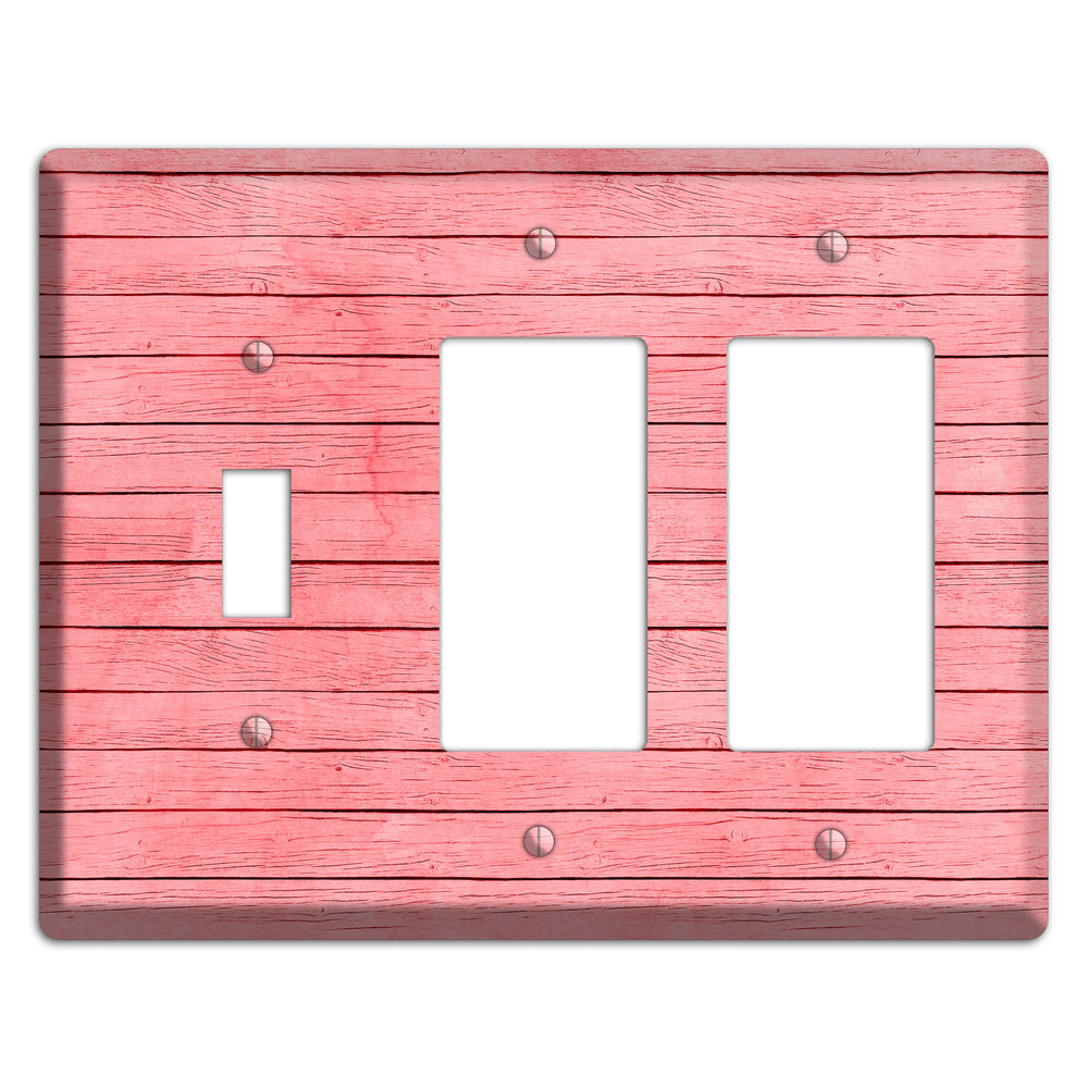 Sea Pink Soft Coral Toggle / 2 Rocker Wallplate