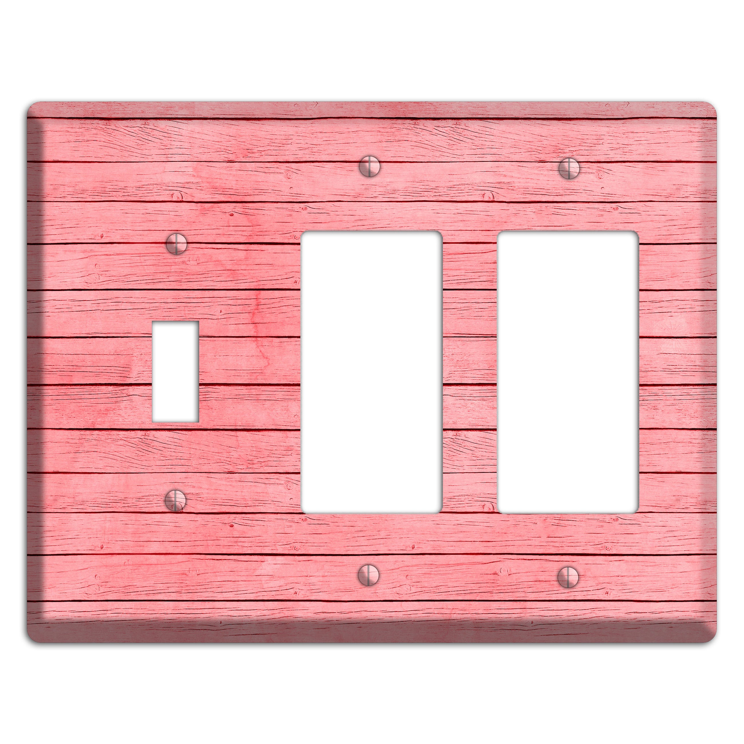 Sea Pink Soft Coral Toggle / 2 Rocker Wallplate