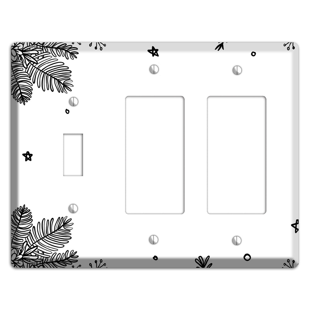 Cartoon Christmas 2 Toggle / 2 Rocker Wallplate