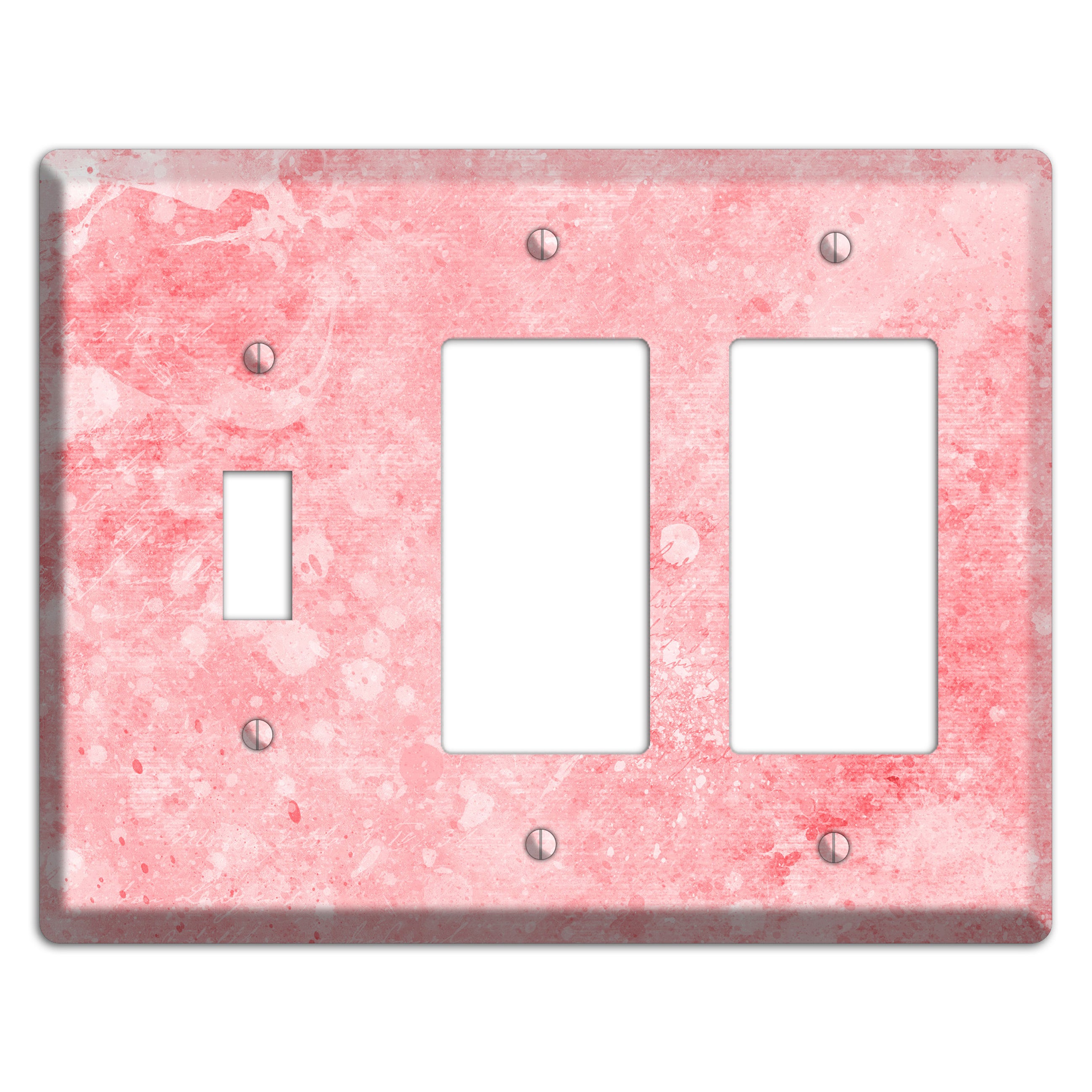 Rose Fog Soft Coral Toggle / 2 Rocker Wallplate