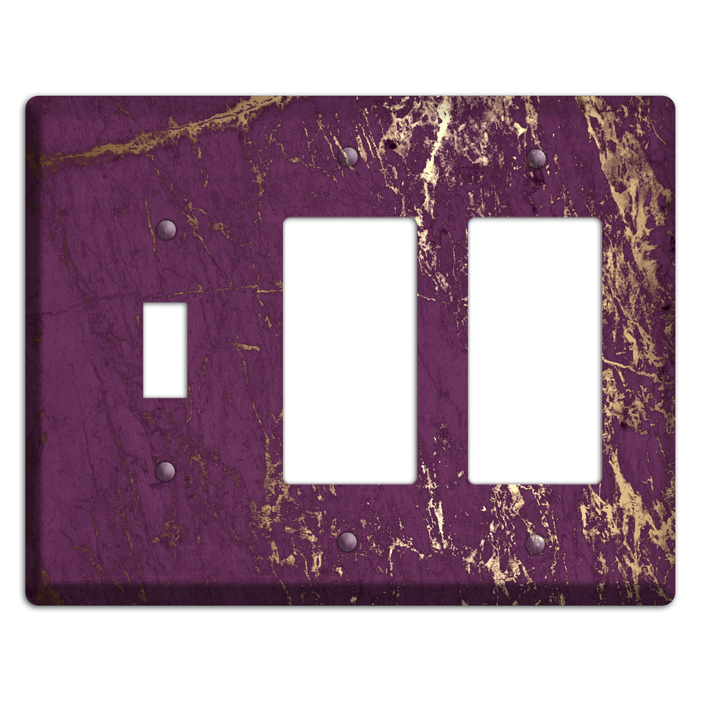 Finn Marble Toggle / 2 Rocker Wallplate
